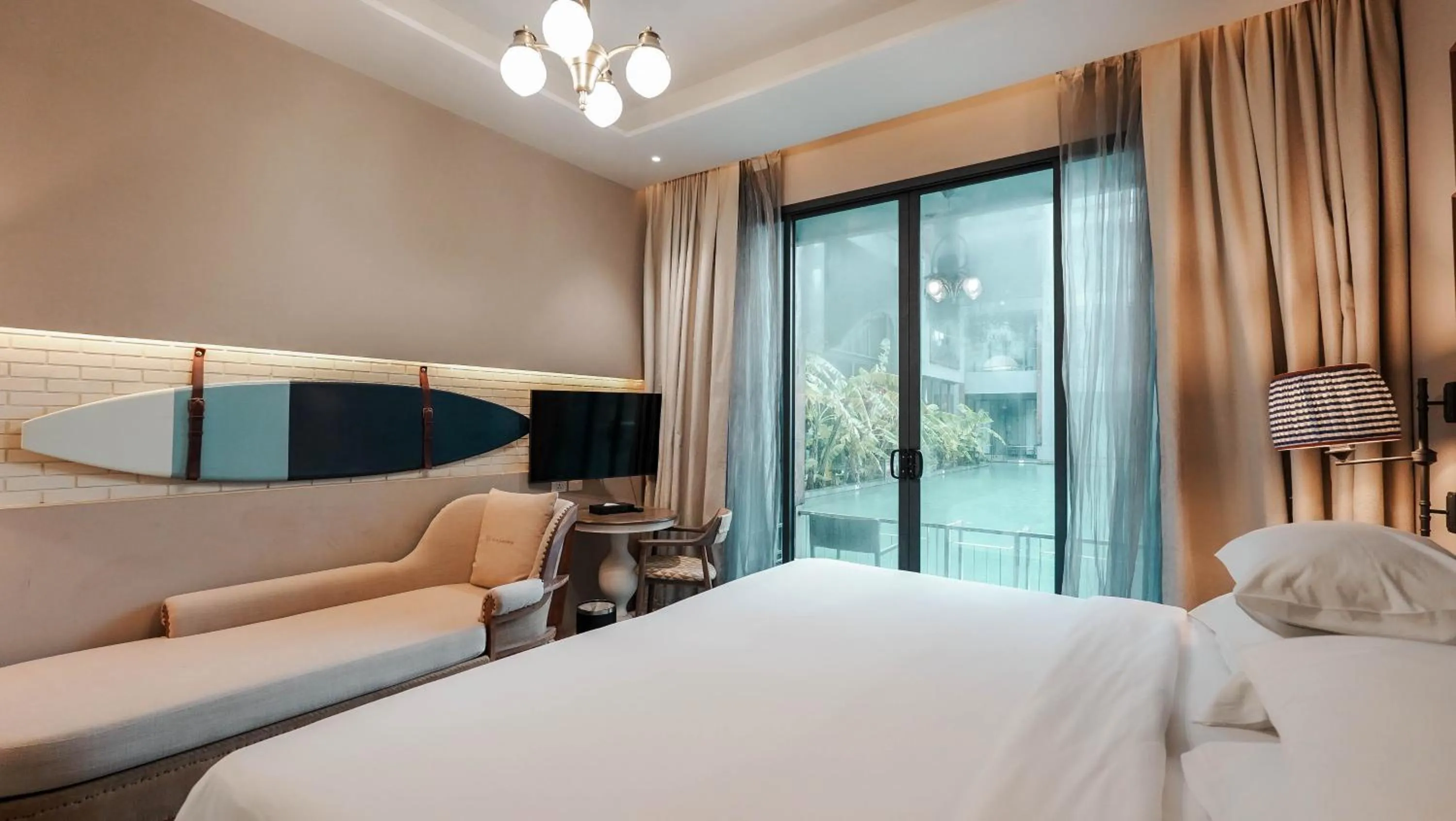 Bed in Sugar Marina Hotel-SURF-Kata Beach