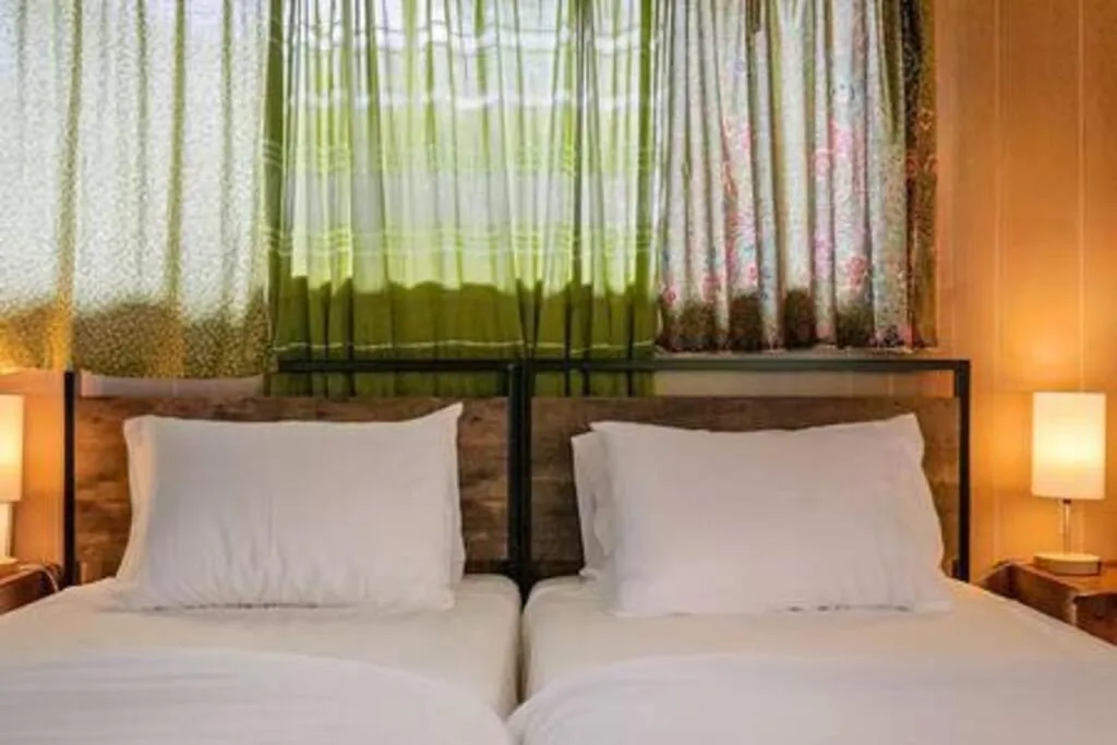 Bed in Boho Bliss Bungalow