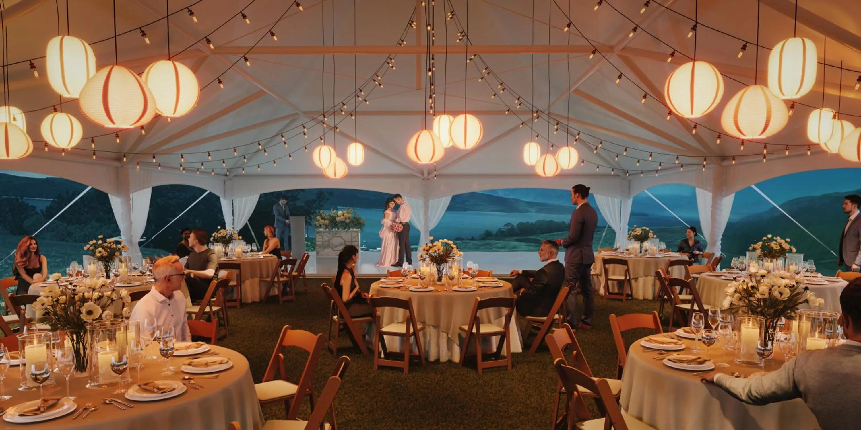 wedding in Lodge At Marconi