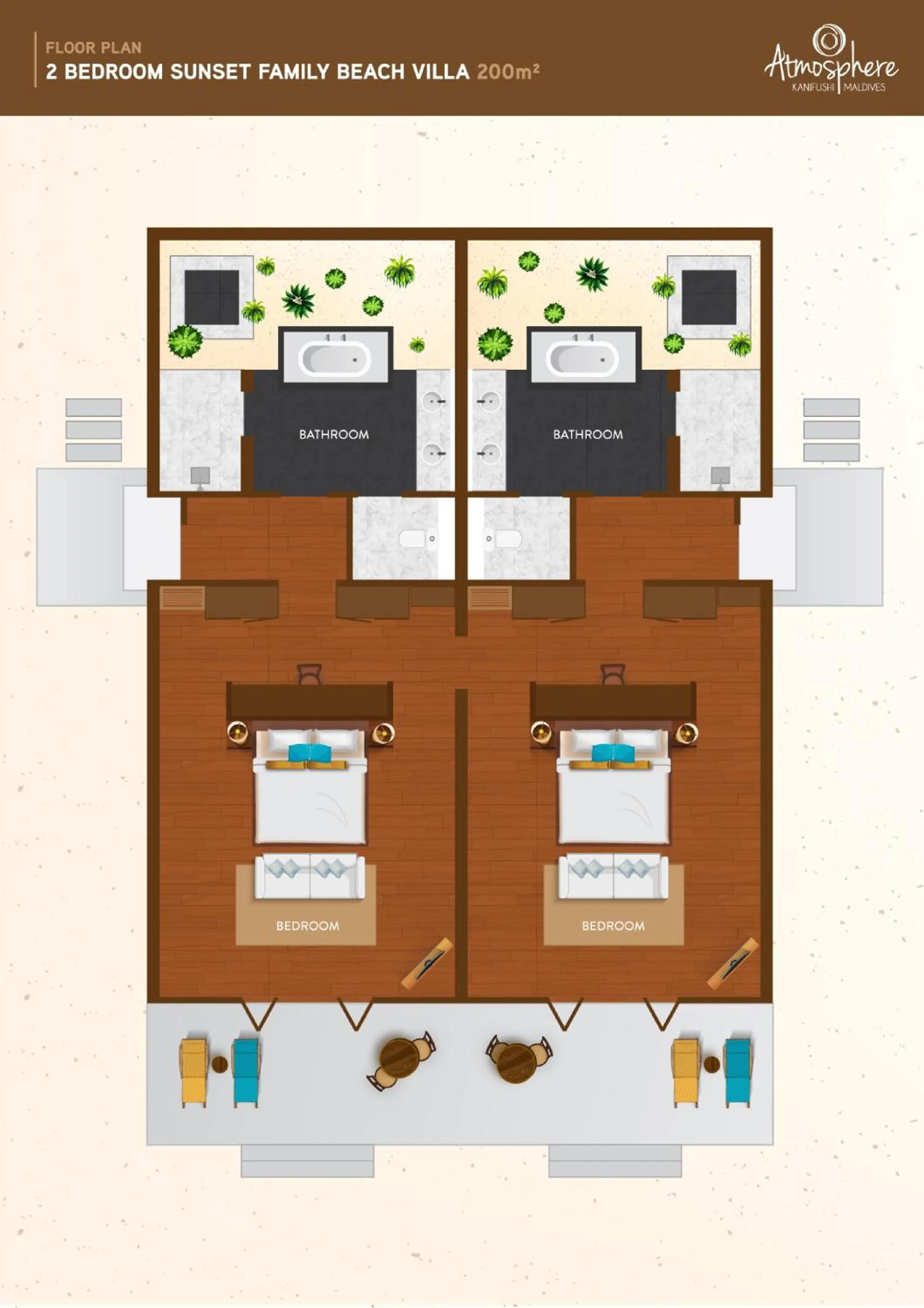 Floor plan in Atmosphere Kanifushi - Premium All Inclusive with Free Transfers
