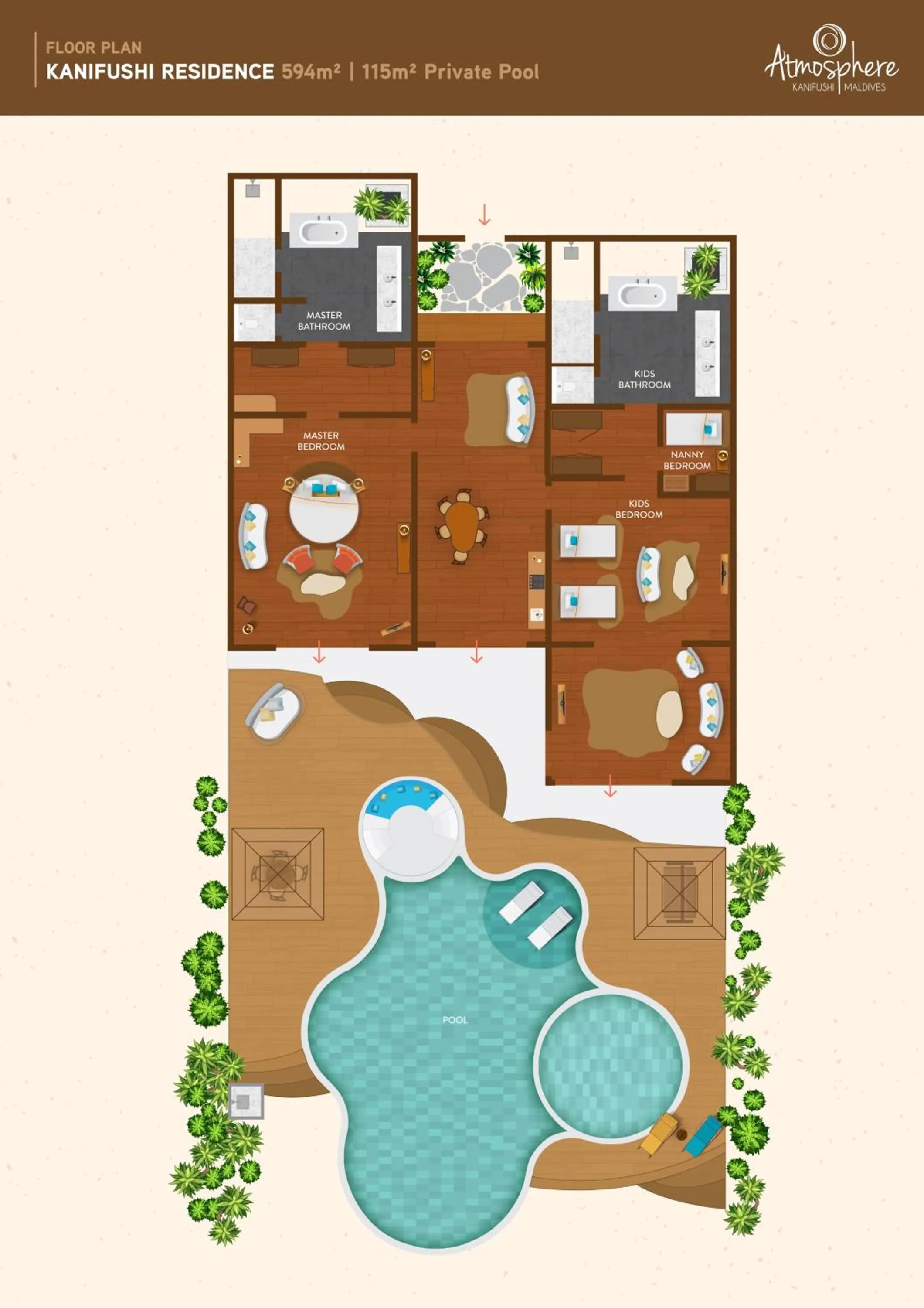 Floor plan in Atmosphere Kanifushi - Premium All Inclusive with Free Transfers