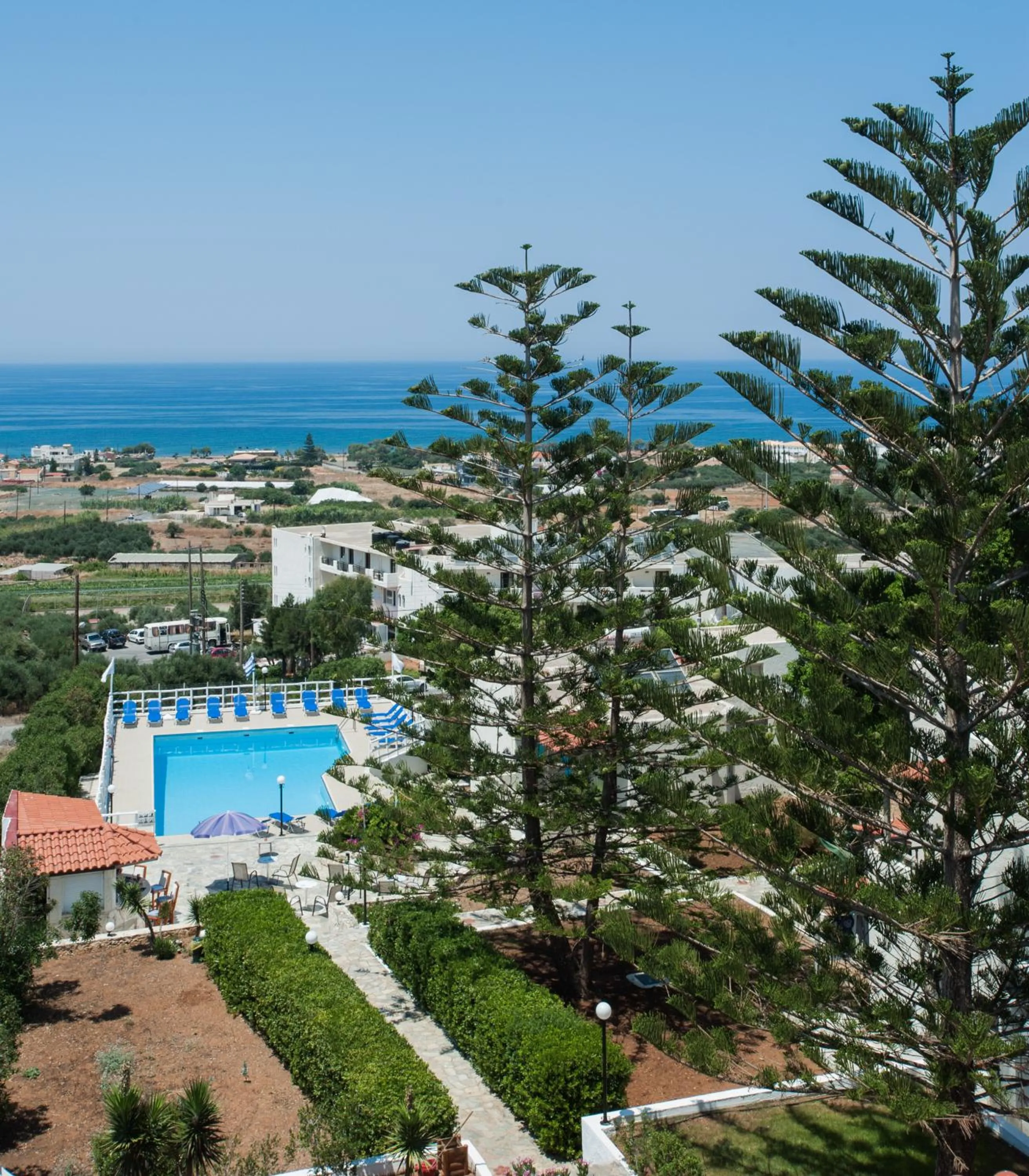 Bird's eye view in Panorama-Seaview Studios & Apartments