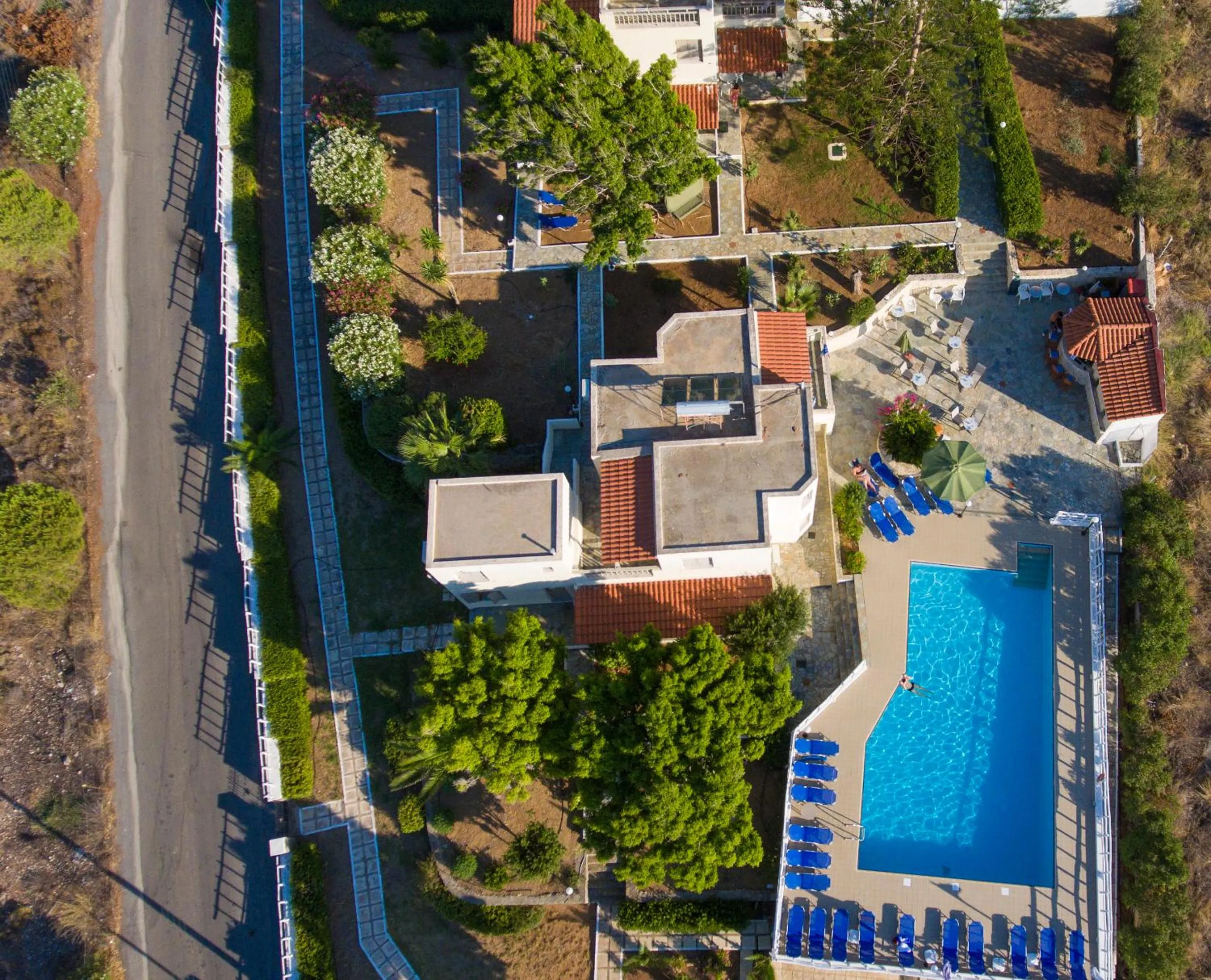 Bird's eye view in Panorama-Seaview Studios & Apartments