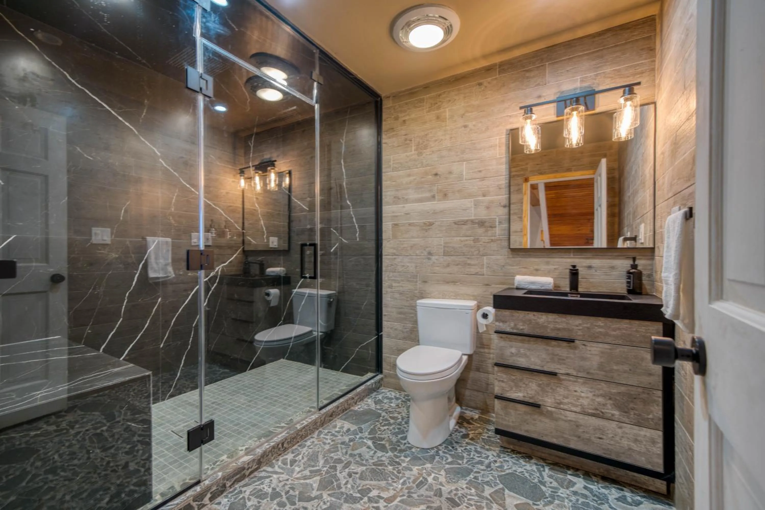 Bathroom in The Haüs Windham - Spacious Suites, Hot Tub, Mountain Views!