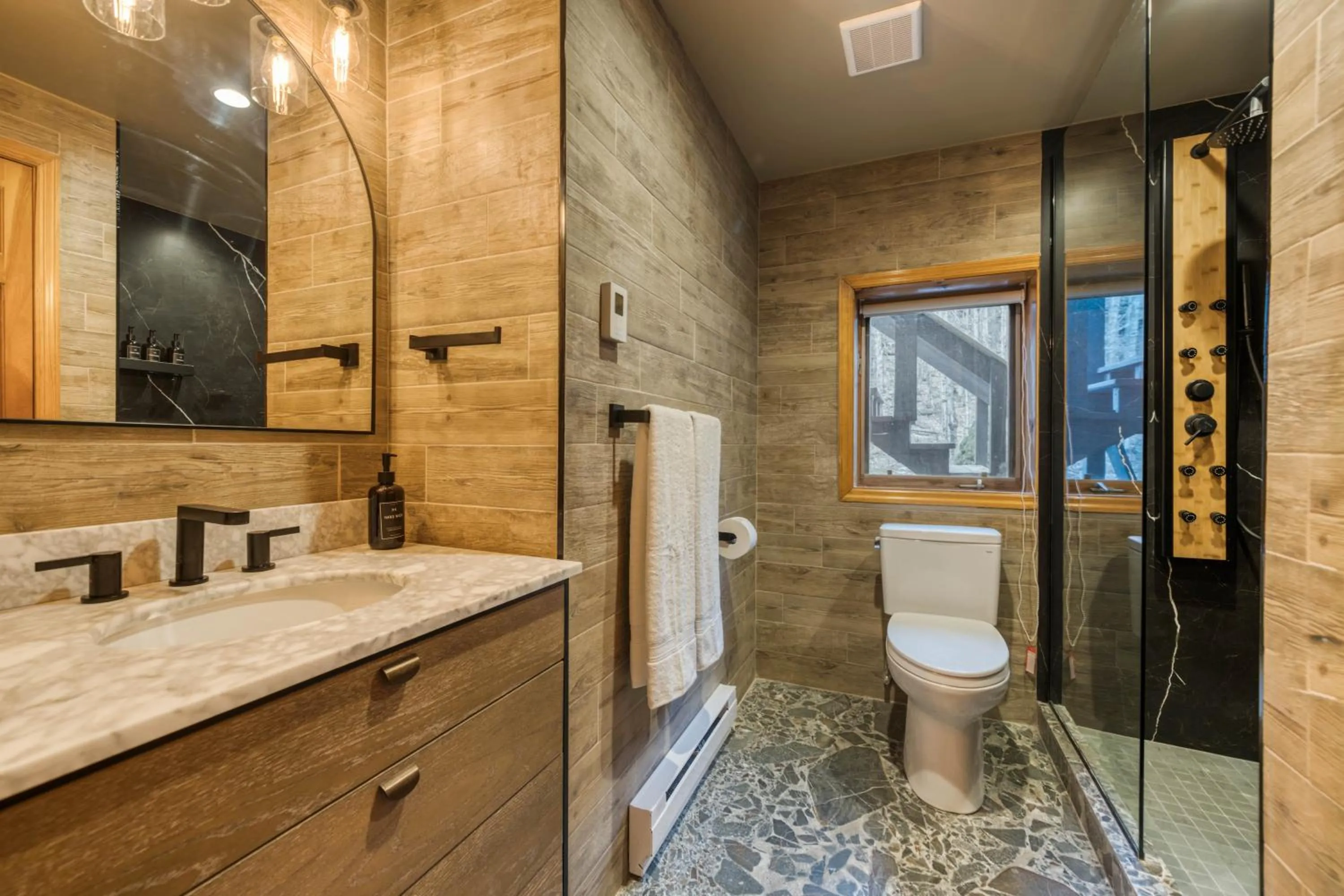 Bathroom in The Haüs Windham - Spacious Suites, Hot Tub, Mountain Views!