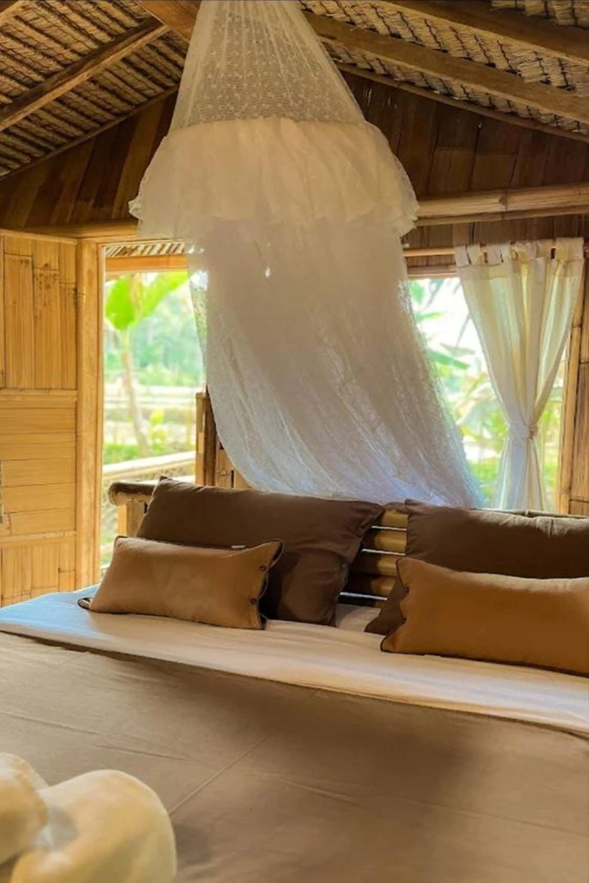 Bed in Tiny ECO Bamboo Ubud