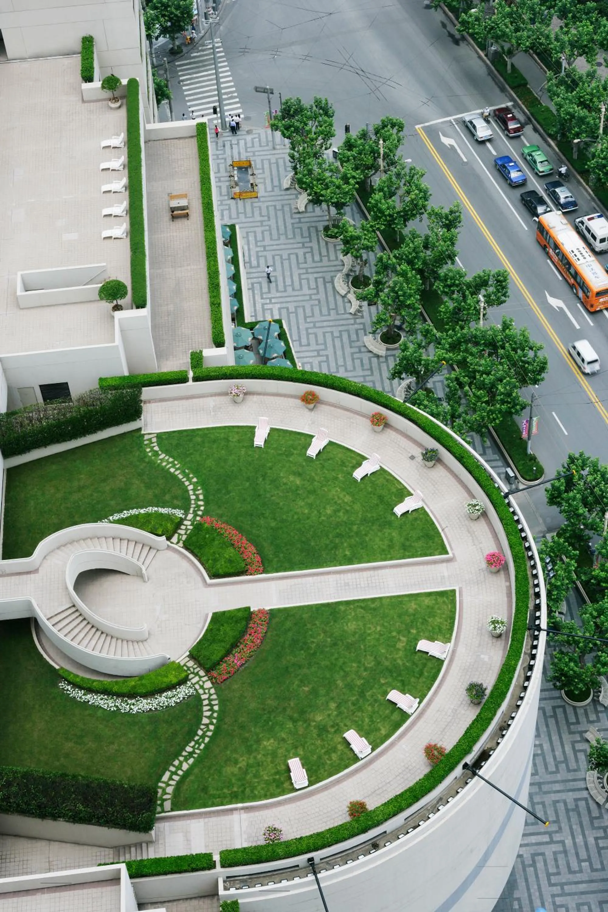 Bird's eye view in Shanghai Centre Serviced Apartment