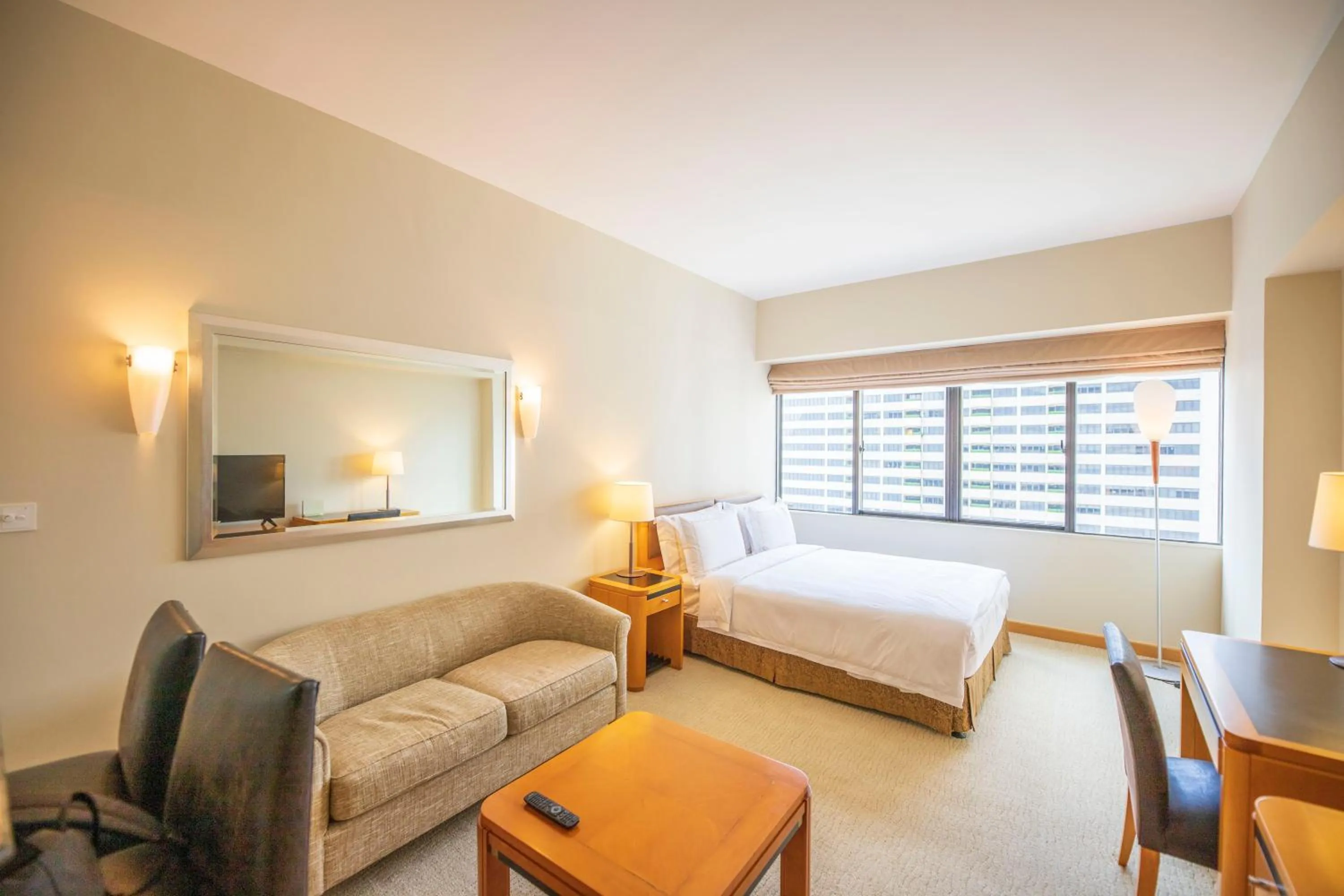 Bed in Shanghai Centre Serviced Apartment