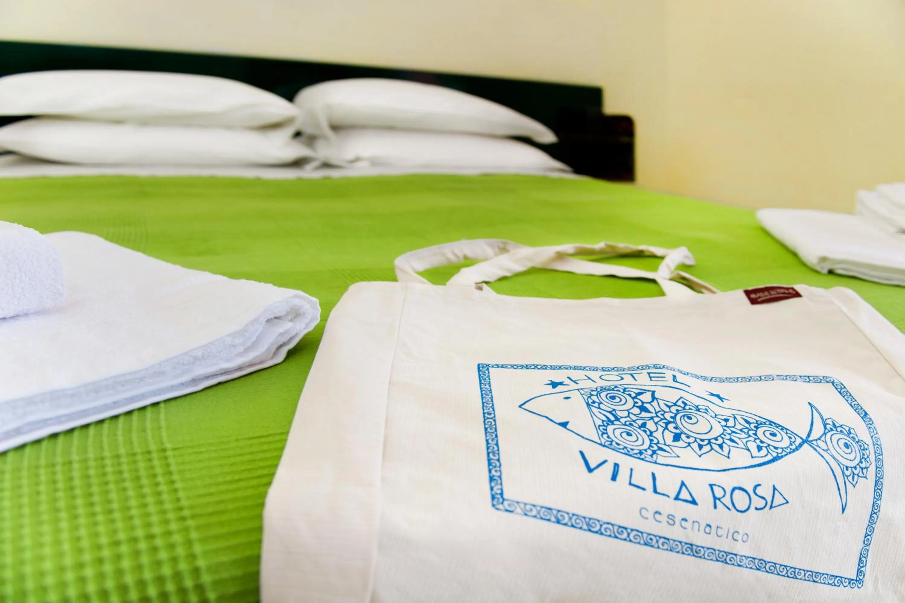 Bed in Hotel Villa Rosa