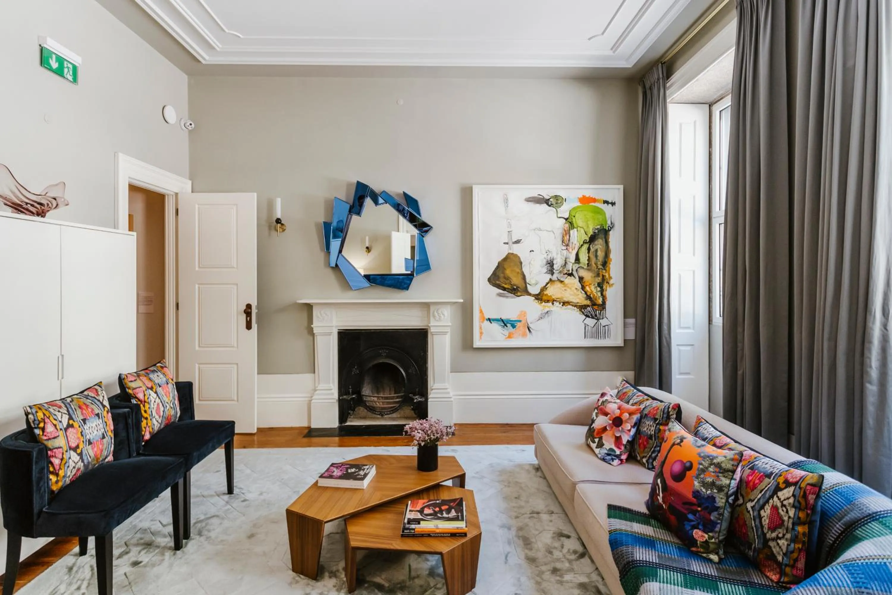 Living room in Maison Bleue