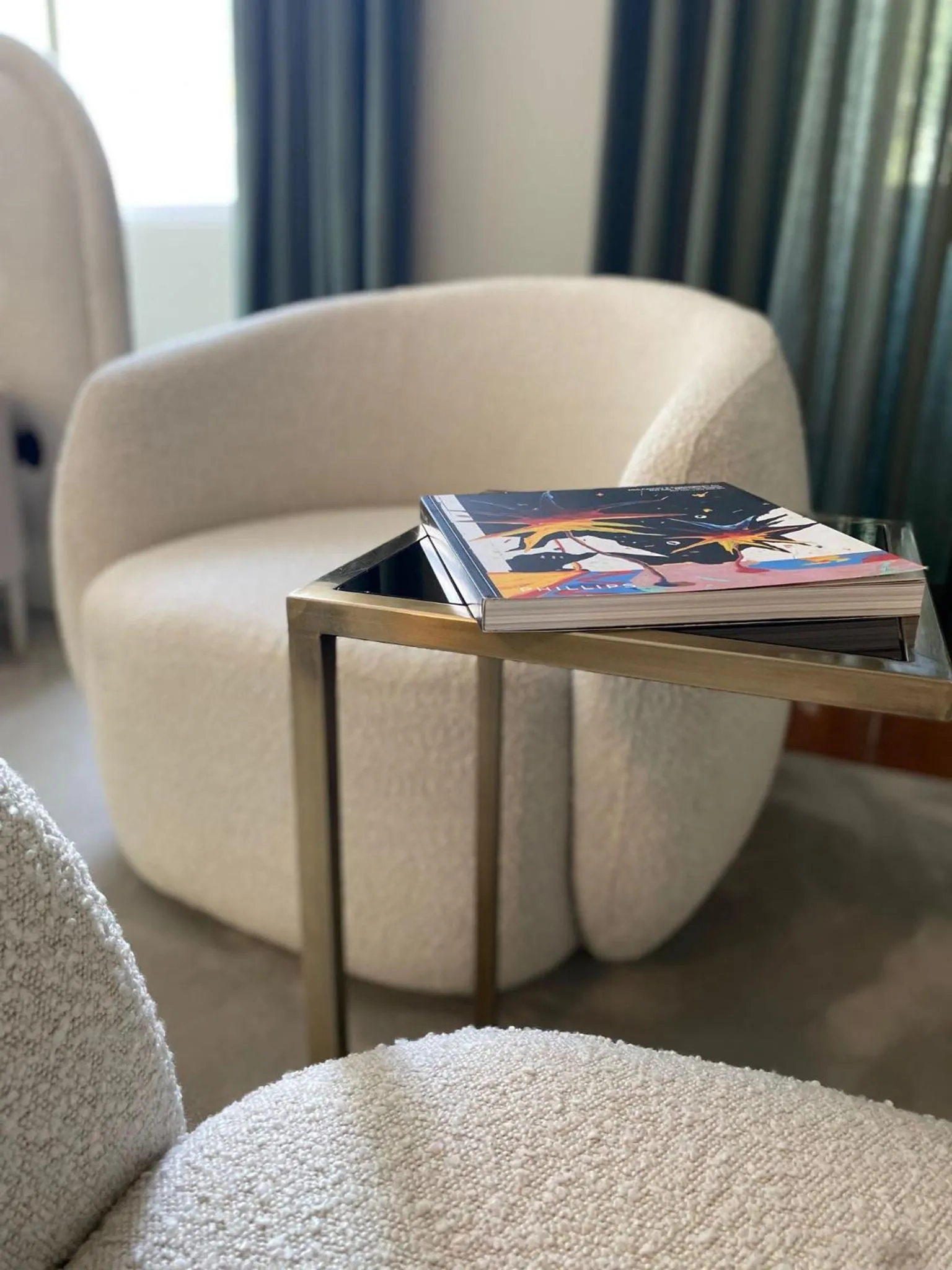 Seating area in Maison Bleue