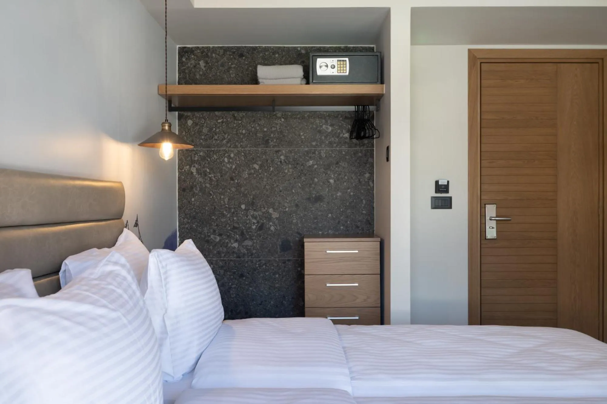 Bed in Prasonisi Light House Boutique Hotel