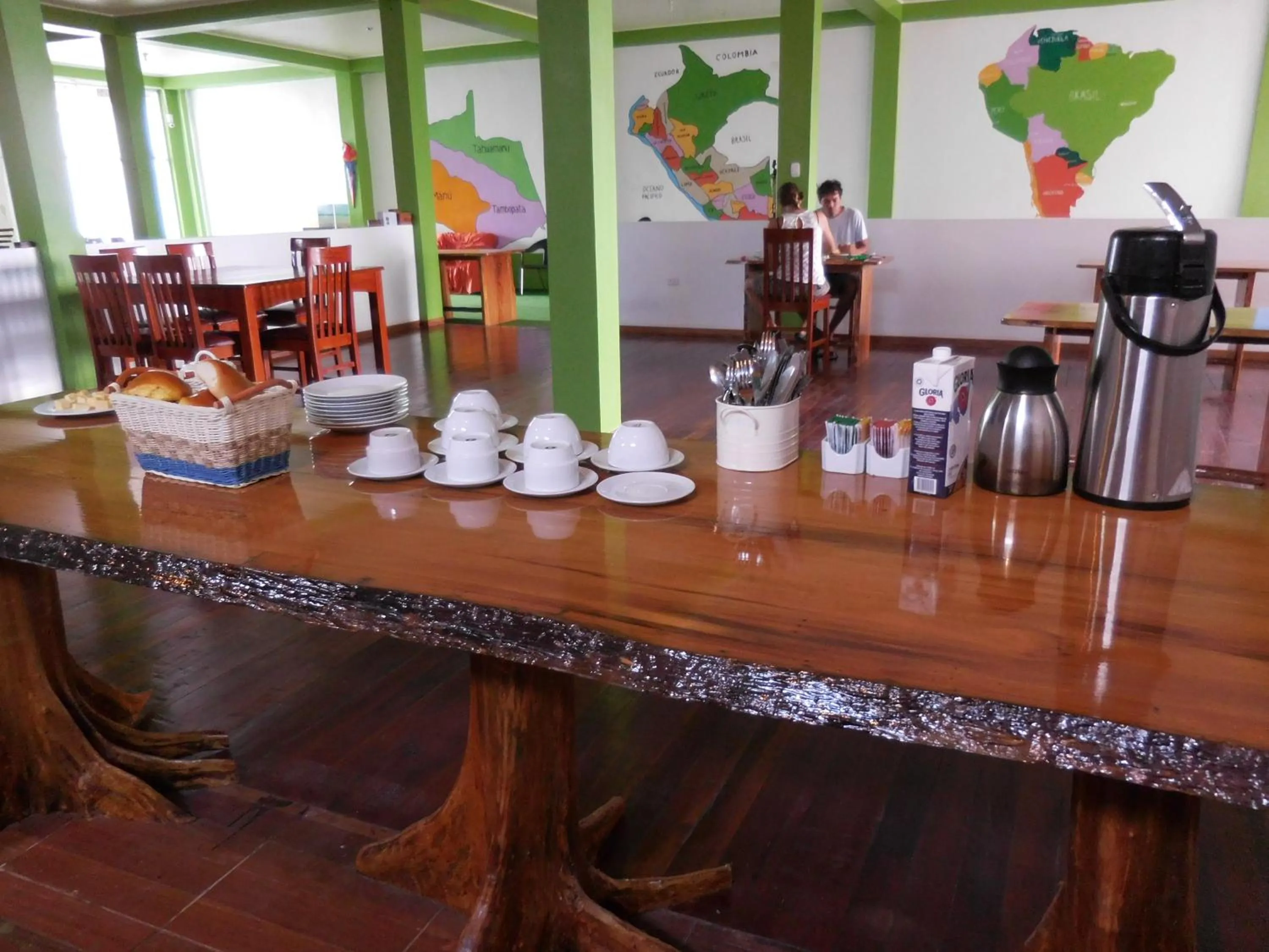 Communal kitchen in Tambopata Hostel