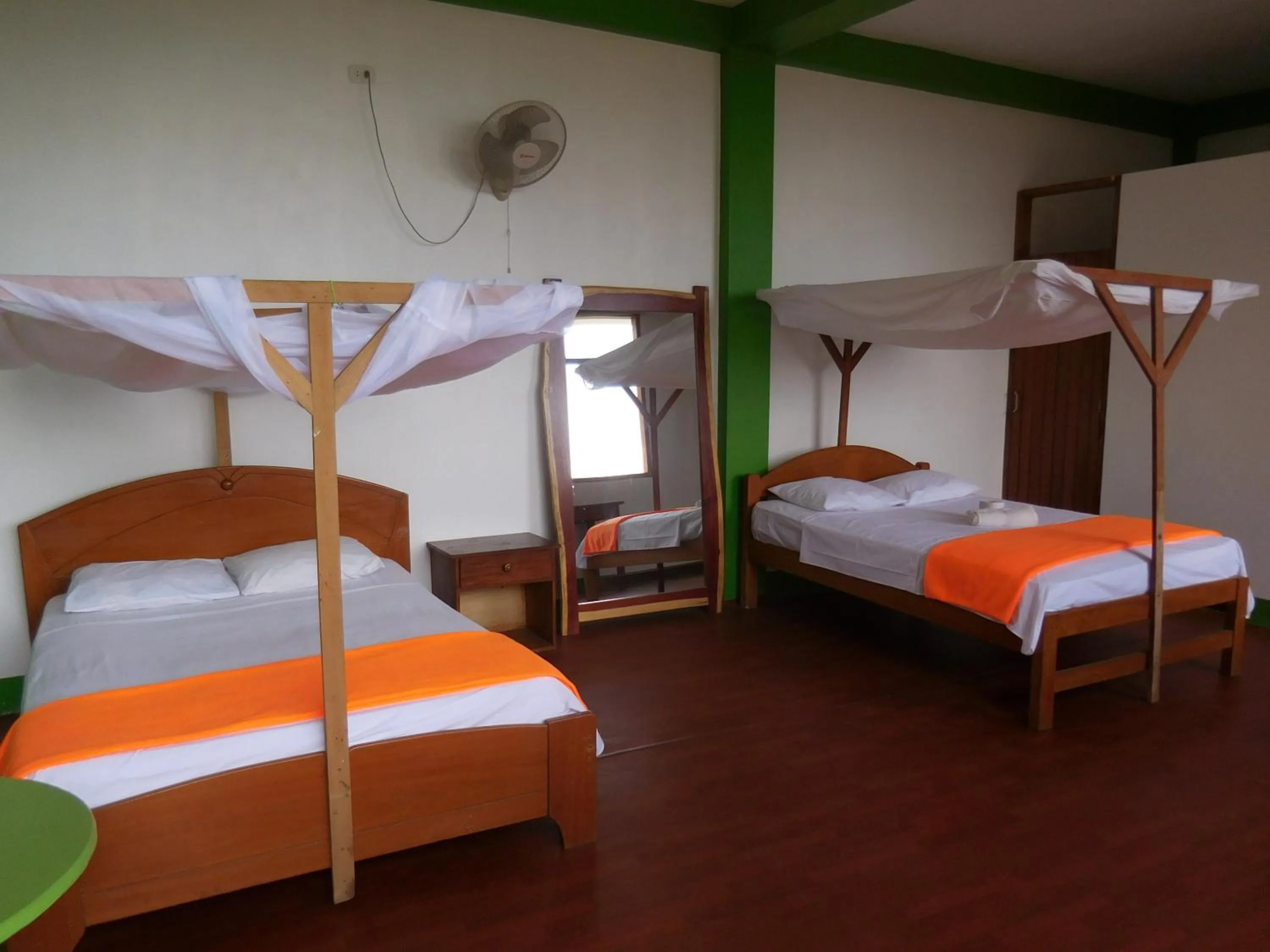 Decorative detail, Bed in Tambopata Hostel