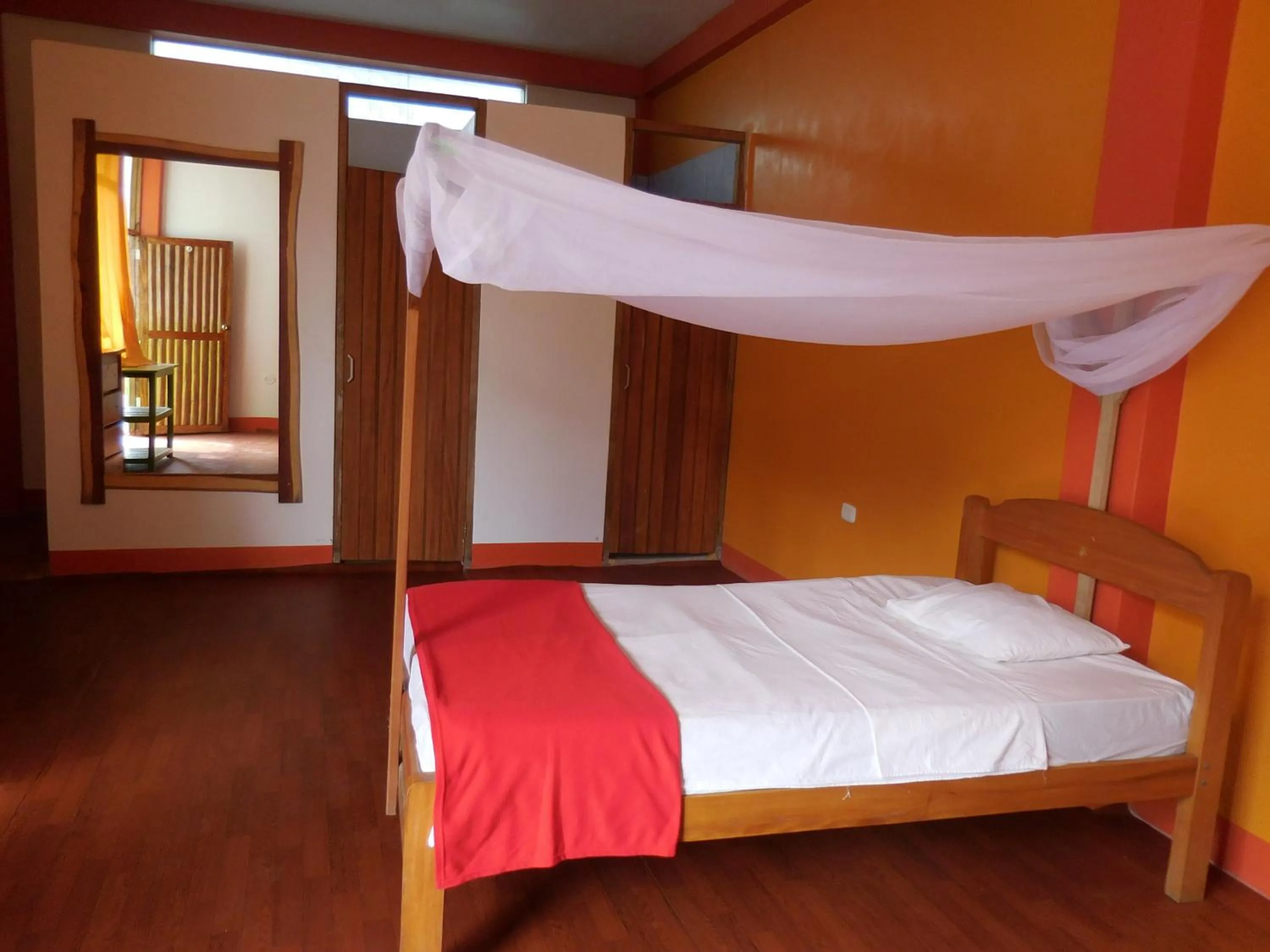 Decorative detail, Bed in Tambopata Hostel