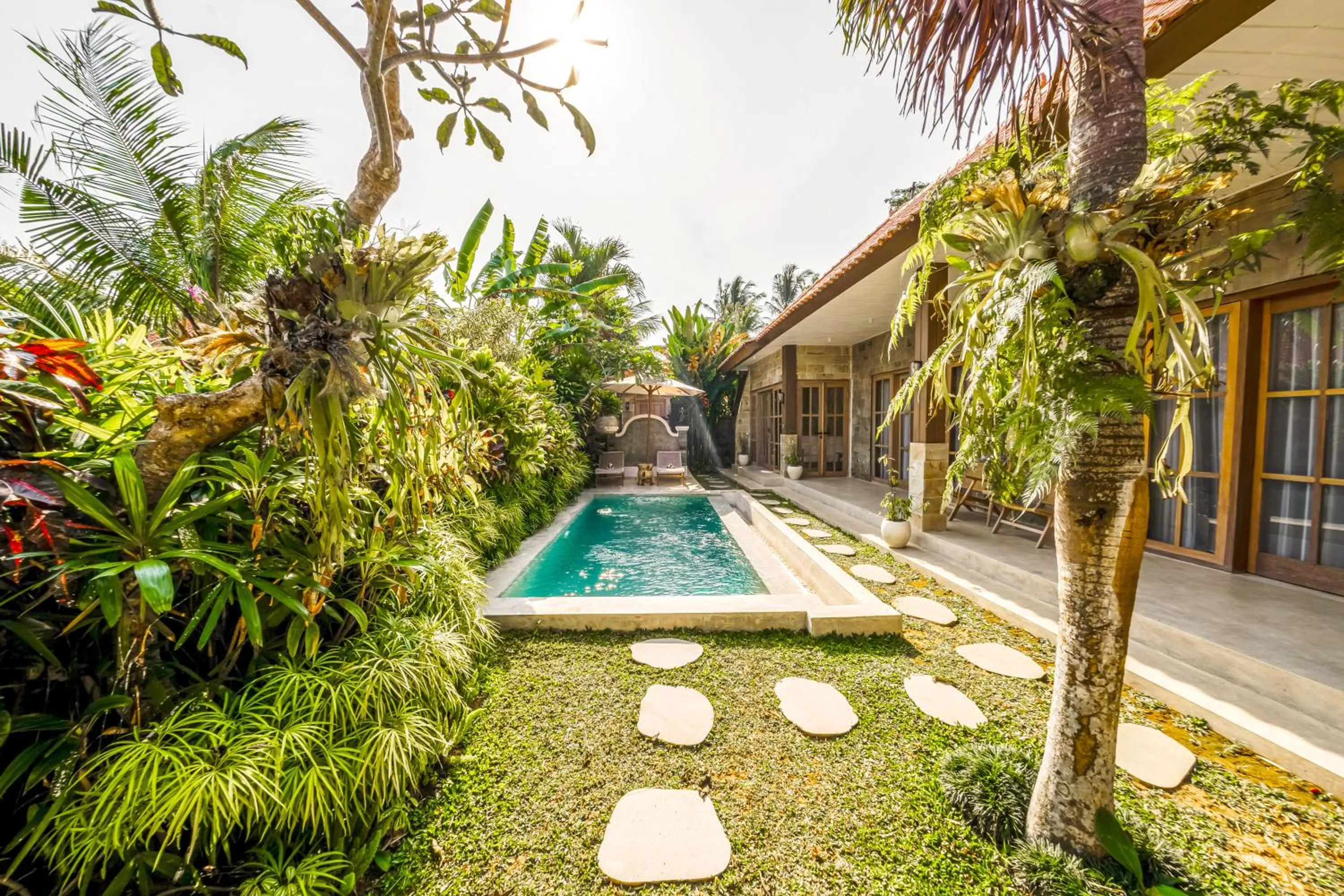 Property building in Nyaman Villas by EVDEkimi - Romantic escape among rice fields with Pool, Terrace - Long stay extras