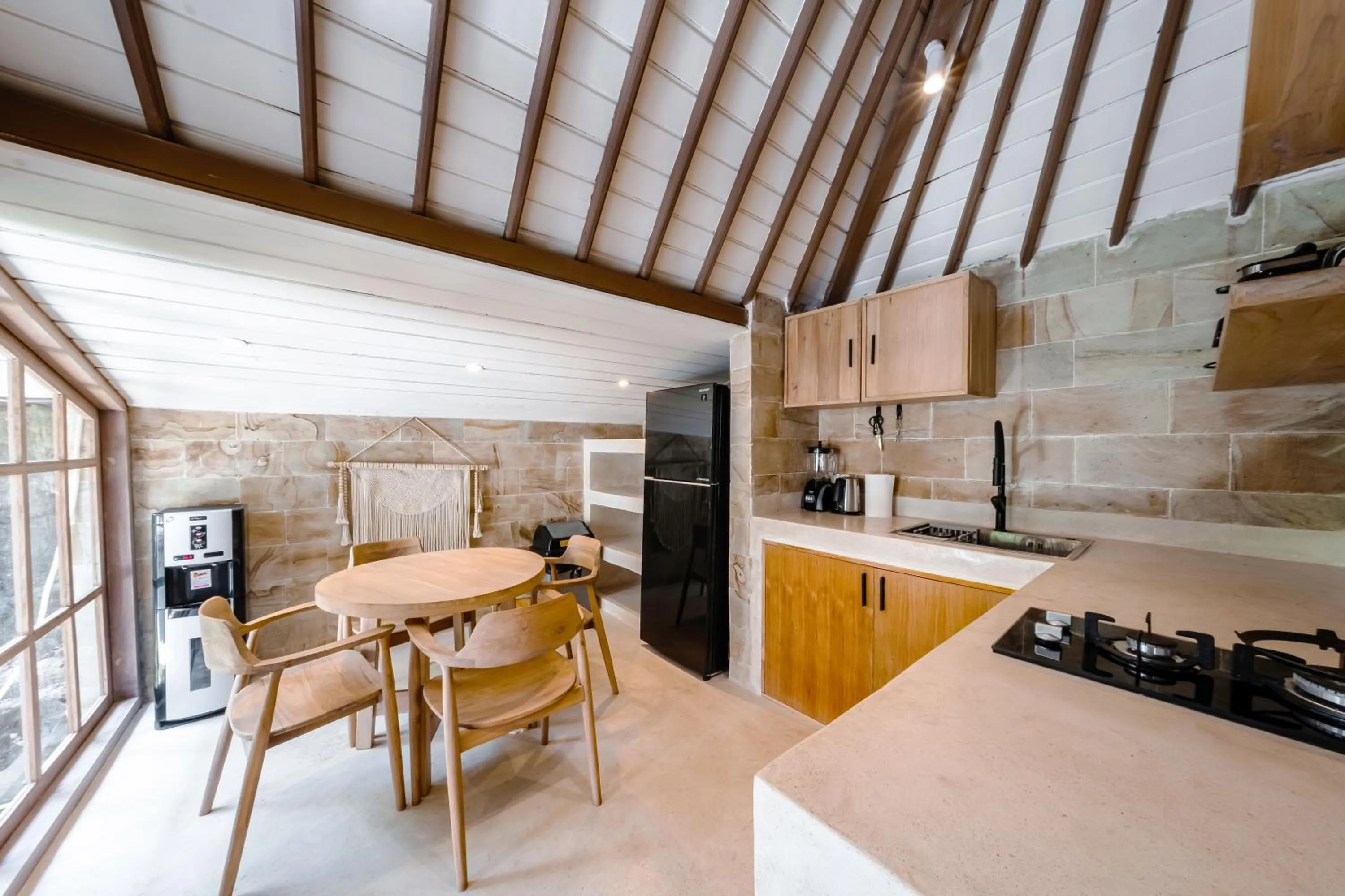 Kitchen or kitchenette in Nyaman Villas by EVDEkimi - Romantic escape among rice fields with Pool, Terrace - Long stay extras