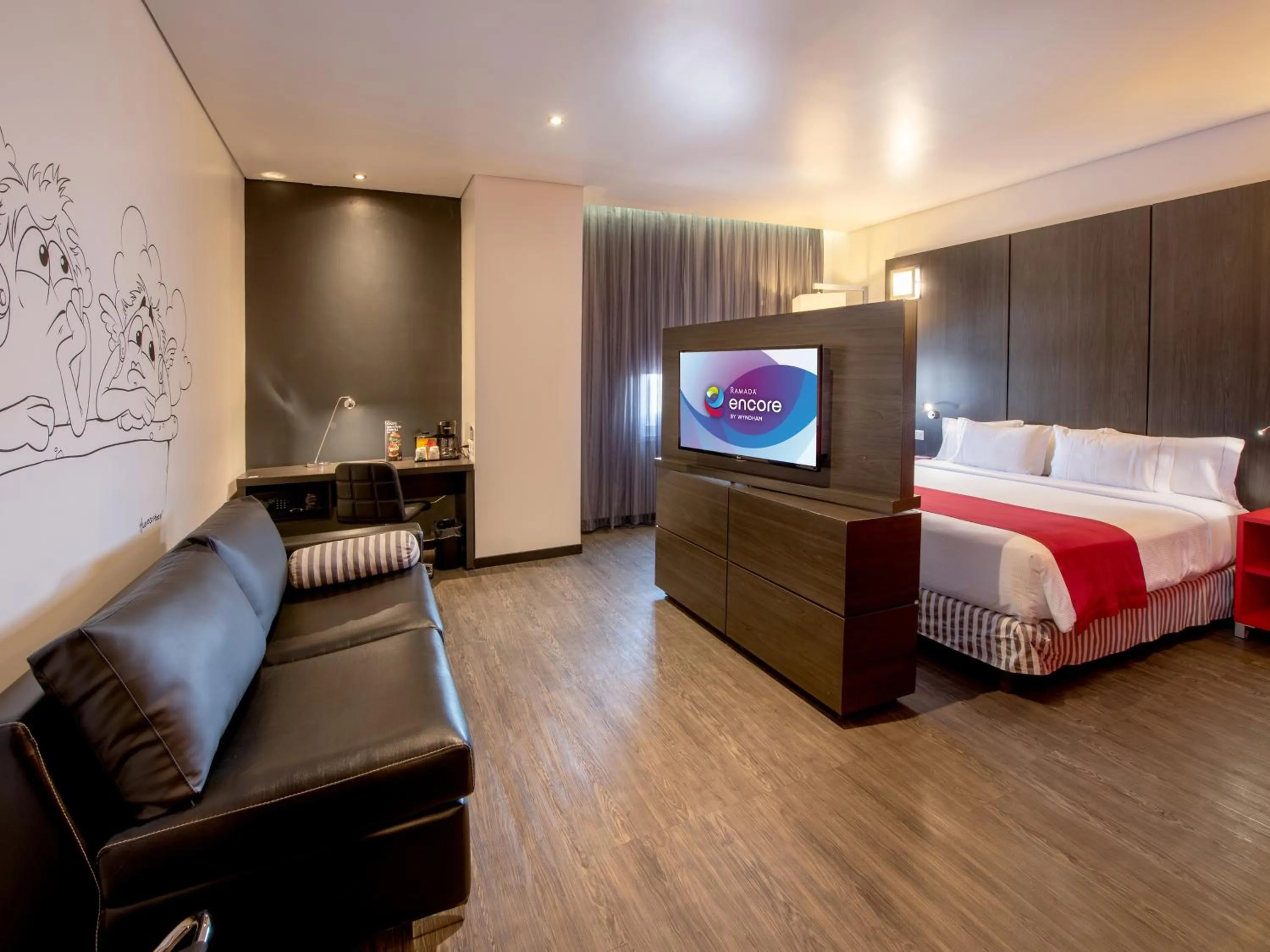 Bedroom, Bed in Ramada Encore by Wyndham Queretaro