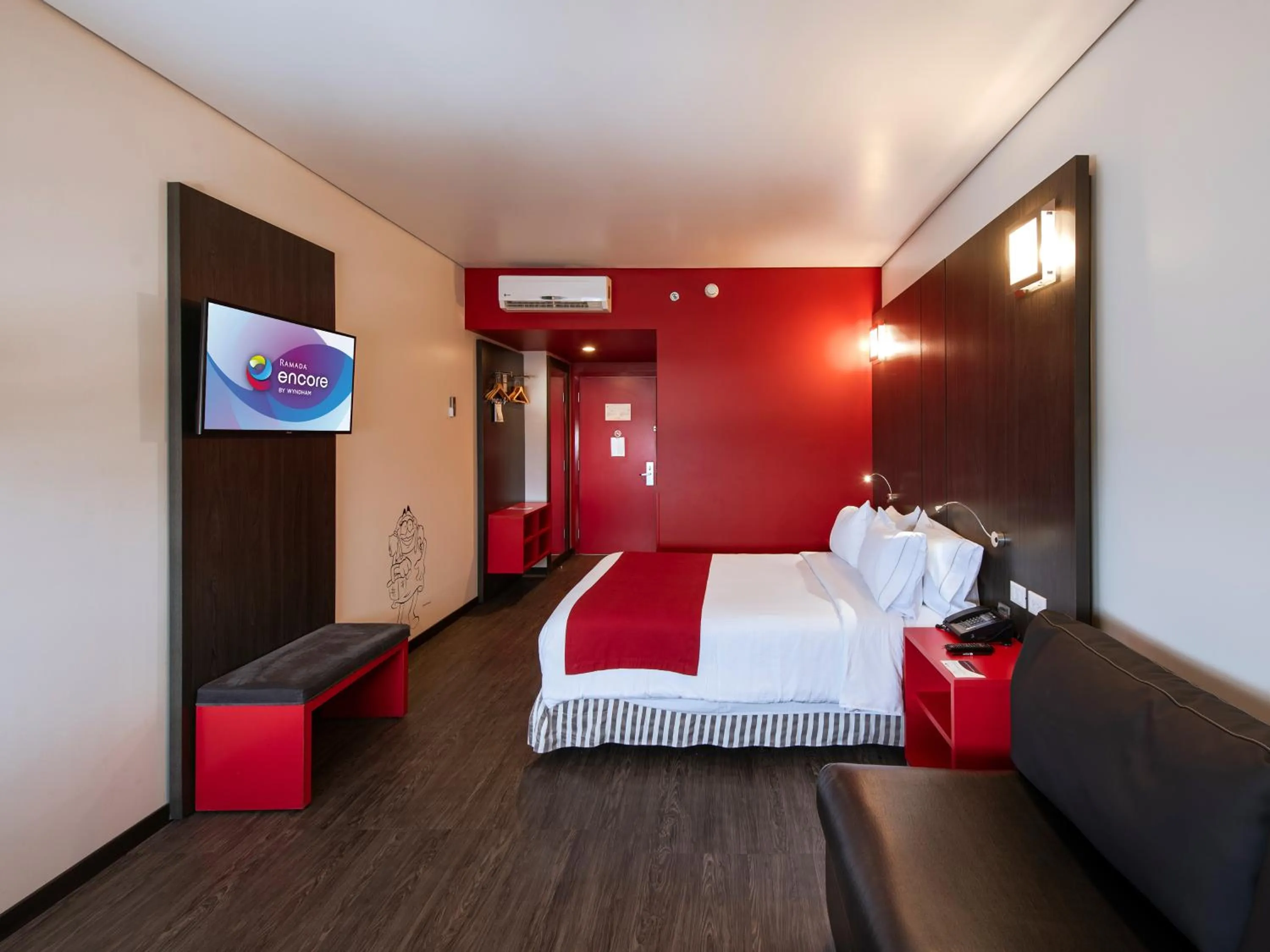 Bedroom, Bed in Ramada Encore by Wyndham Queretaro