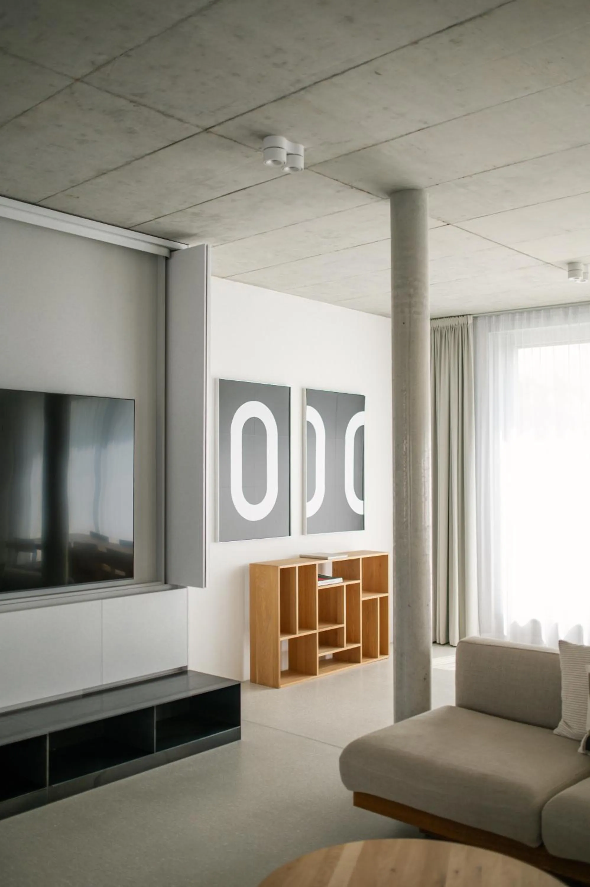 Living room in Carlotta Apartments