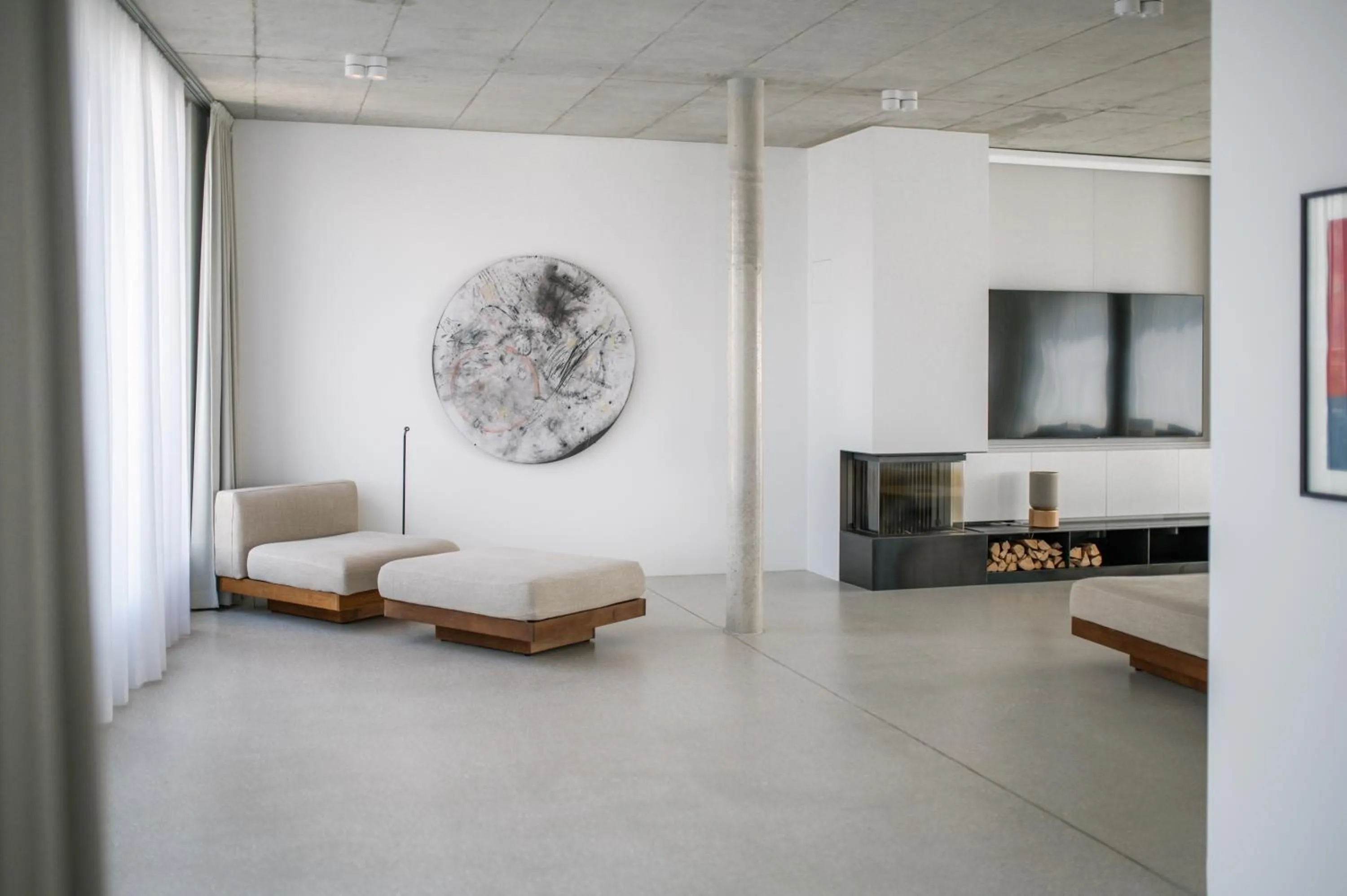 Living room in Carlotta Apartments