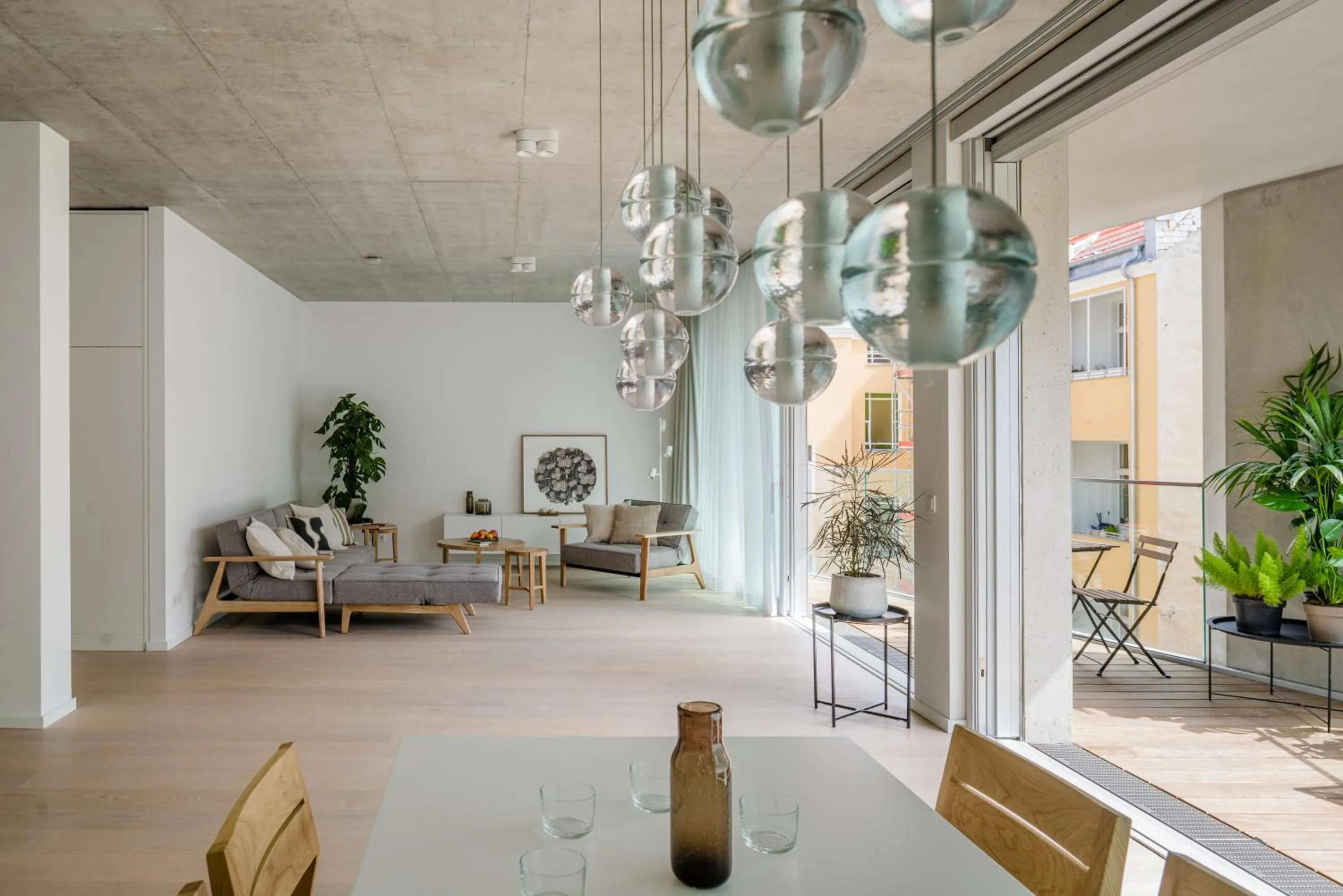 Living room in Carlotta Apartments