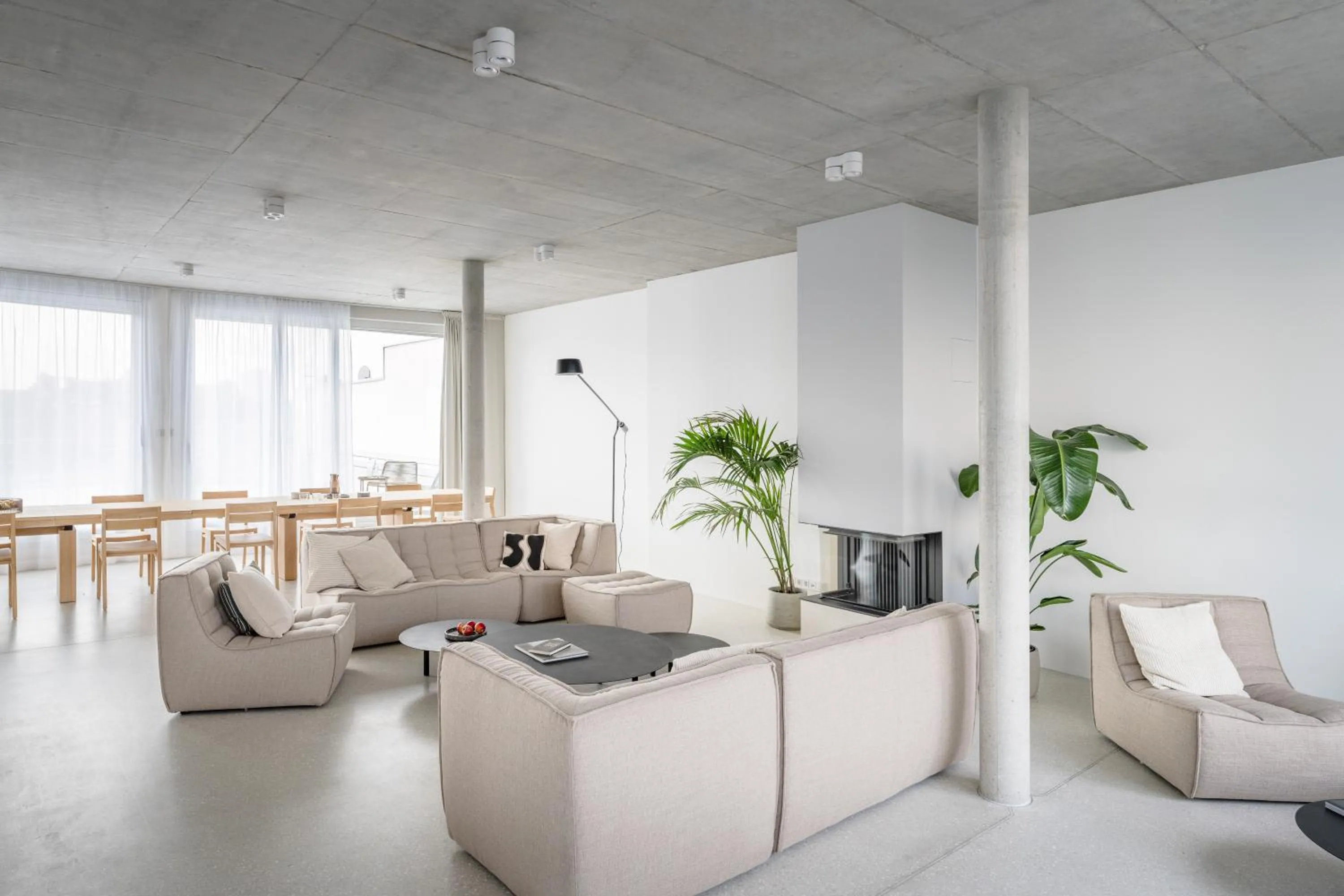 Living room in Carlotta Apartments