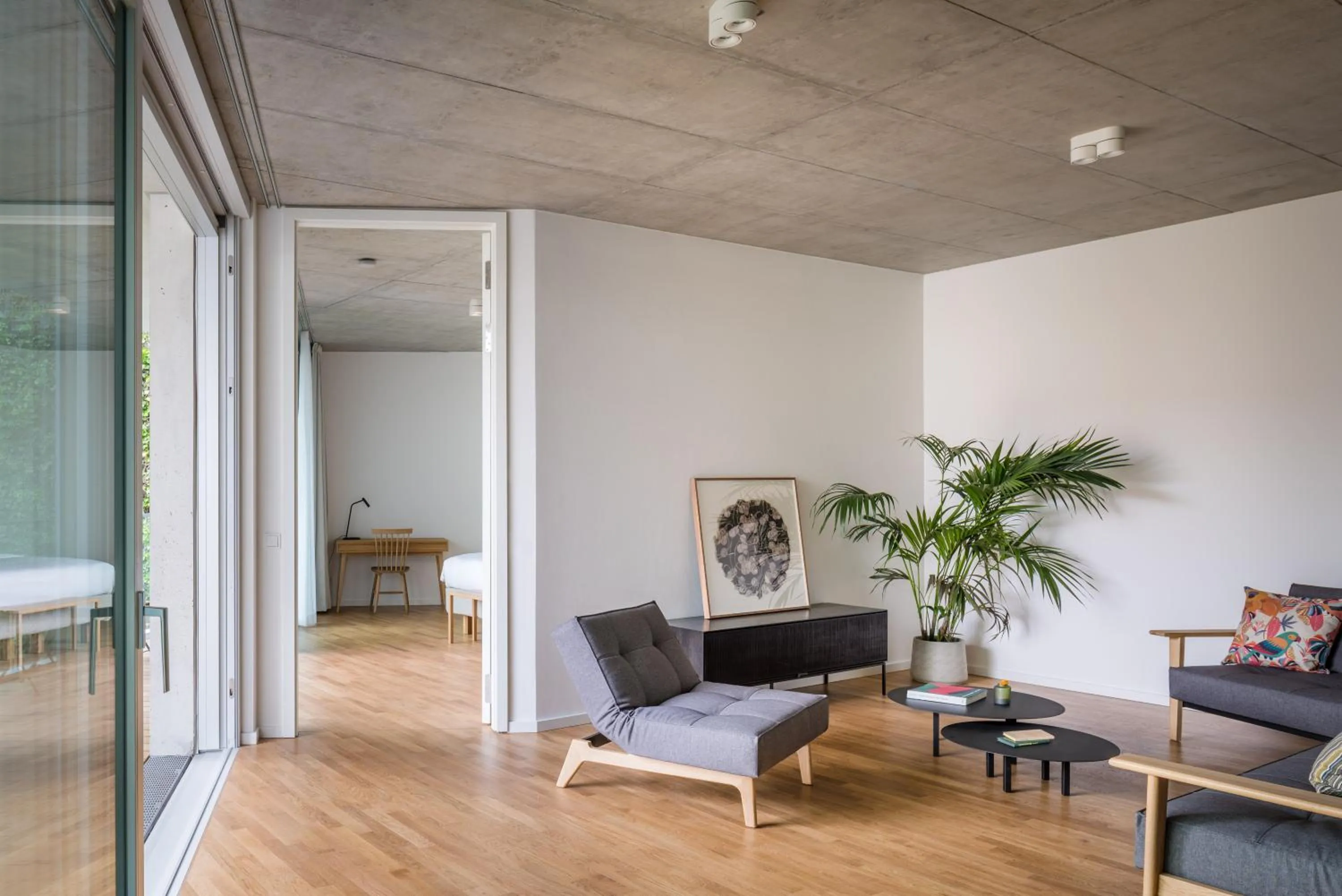 Living room in Carlotta Apartments