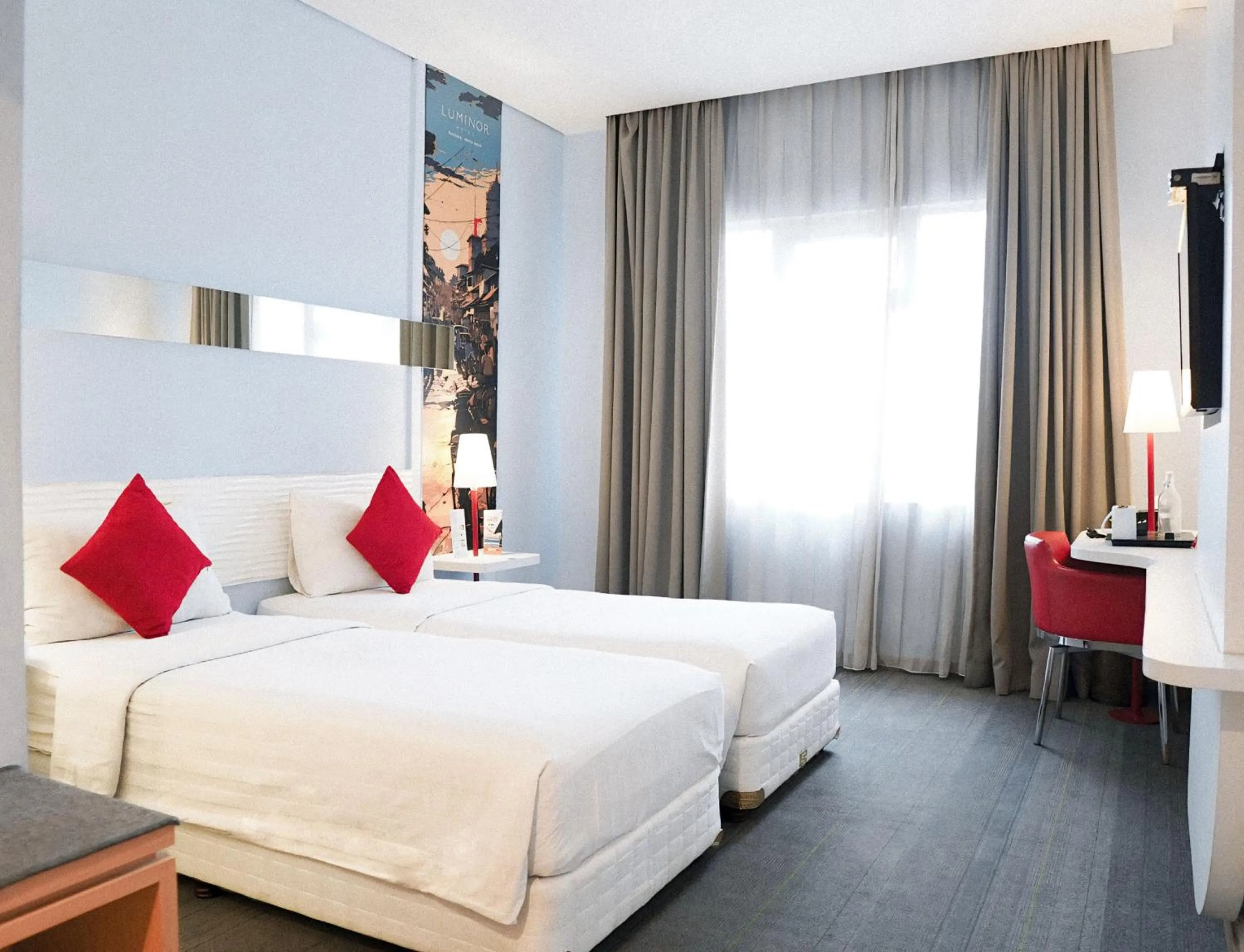 Deluxe Twin Room in Luminor Hotel Metro Indah Bandung - Free Breakfast - Free Exclusive Gym - Free Aesthetic Afternoon Tea or Coffee