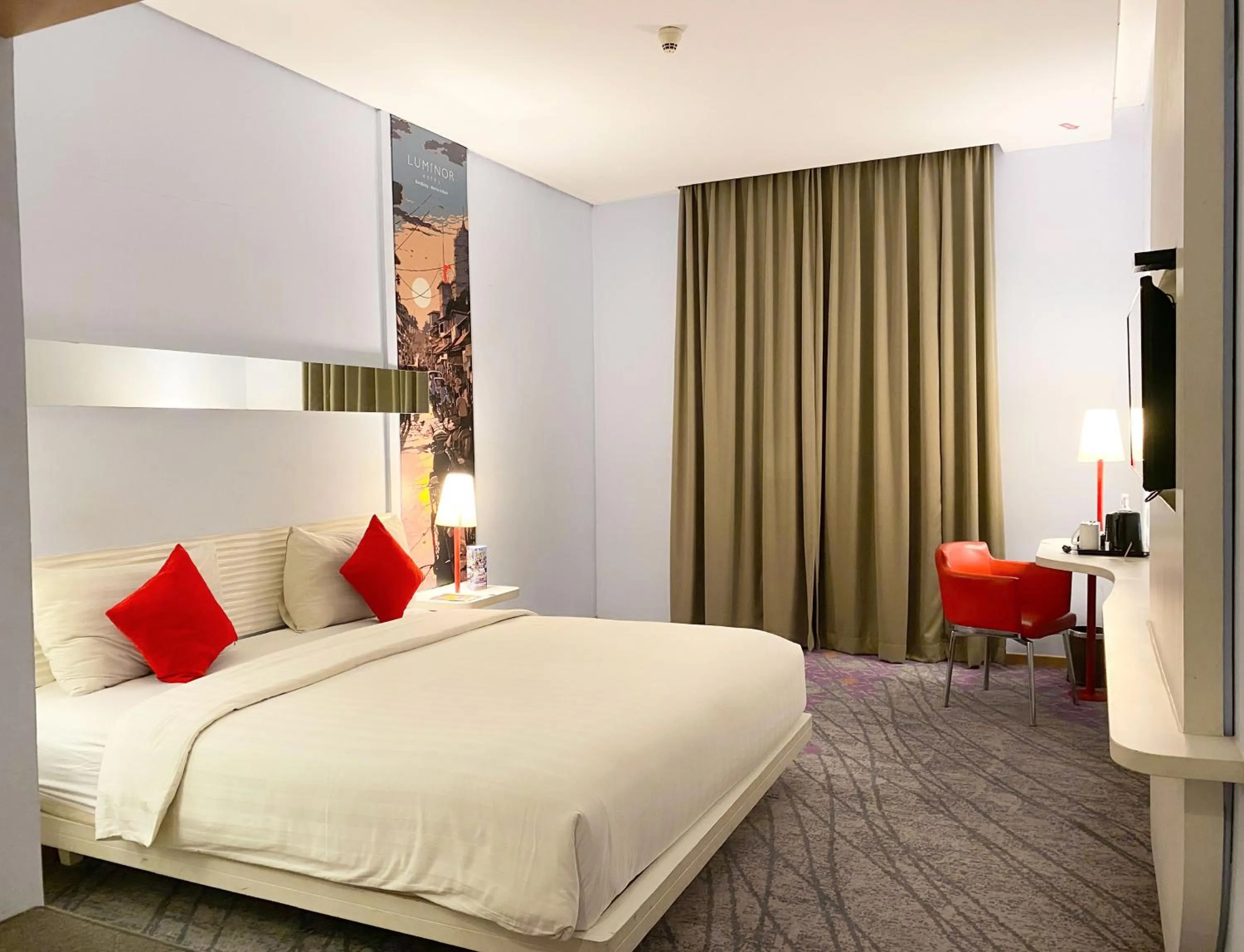 Bedroom, Bed in Luminor Hotel Metro Indah Bandung - Free Breakfast - Free Exclusive Gym - Free Aesthetic Afternoon Tea or Coffee