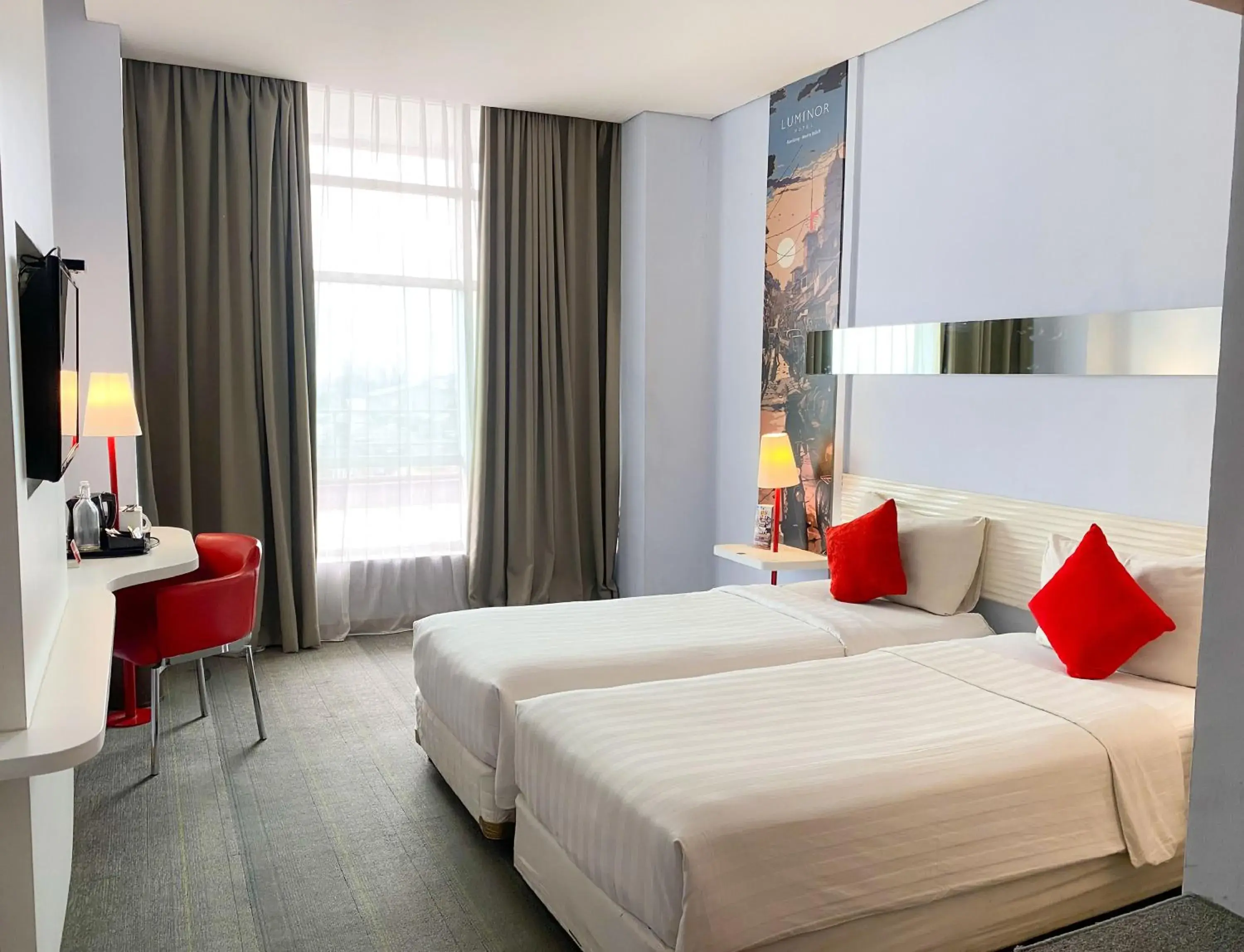 Executive Twin Room in Luminor Hotel Metro Indah Bandung - Free Breakfast - Free Exclusive Gym - Free Aesthetic Afternoon Tea or Coffee Executive Twin Room in Luminor Hotel Metro Indah Bandung - Free Breakfast - Free Exclusive Gym - Free Aesthetic Afternoon Tea or Coffee