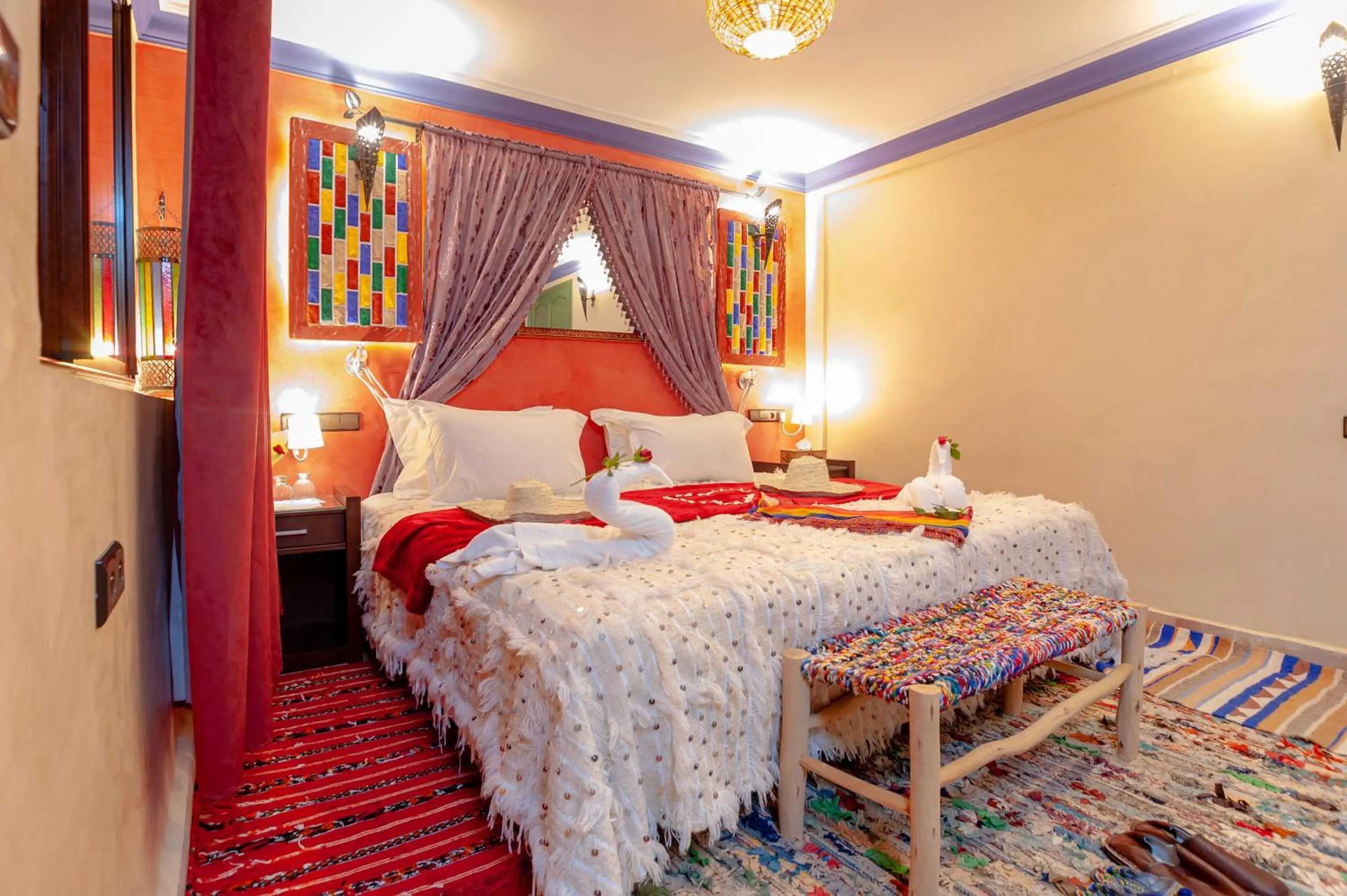 Bed in Smile House Imlil