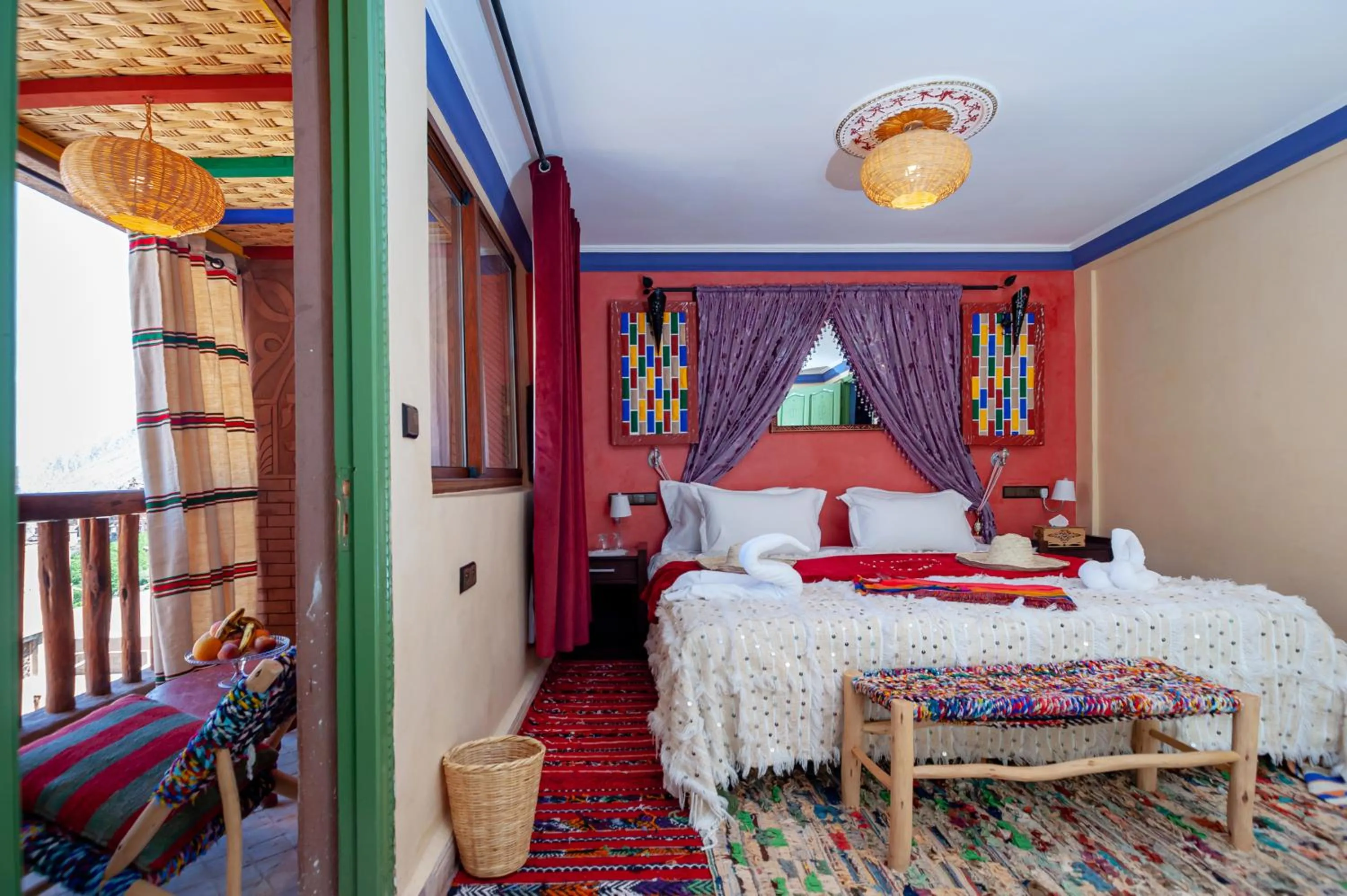 Bed in Smile House Imlil