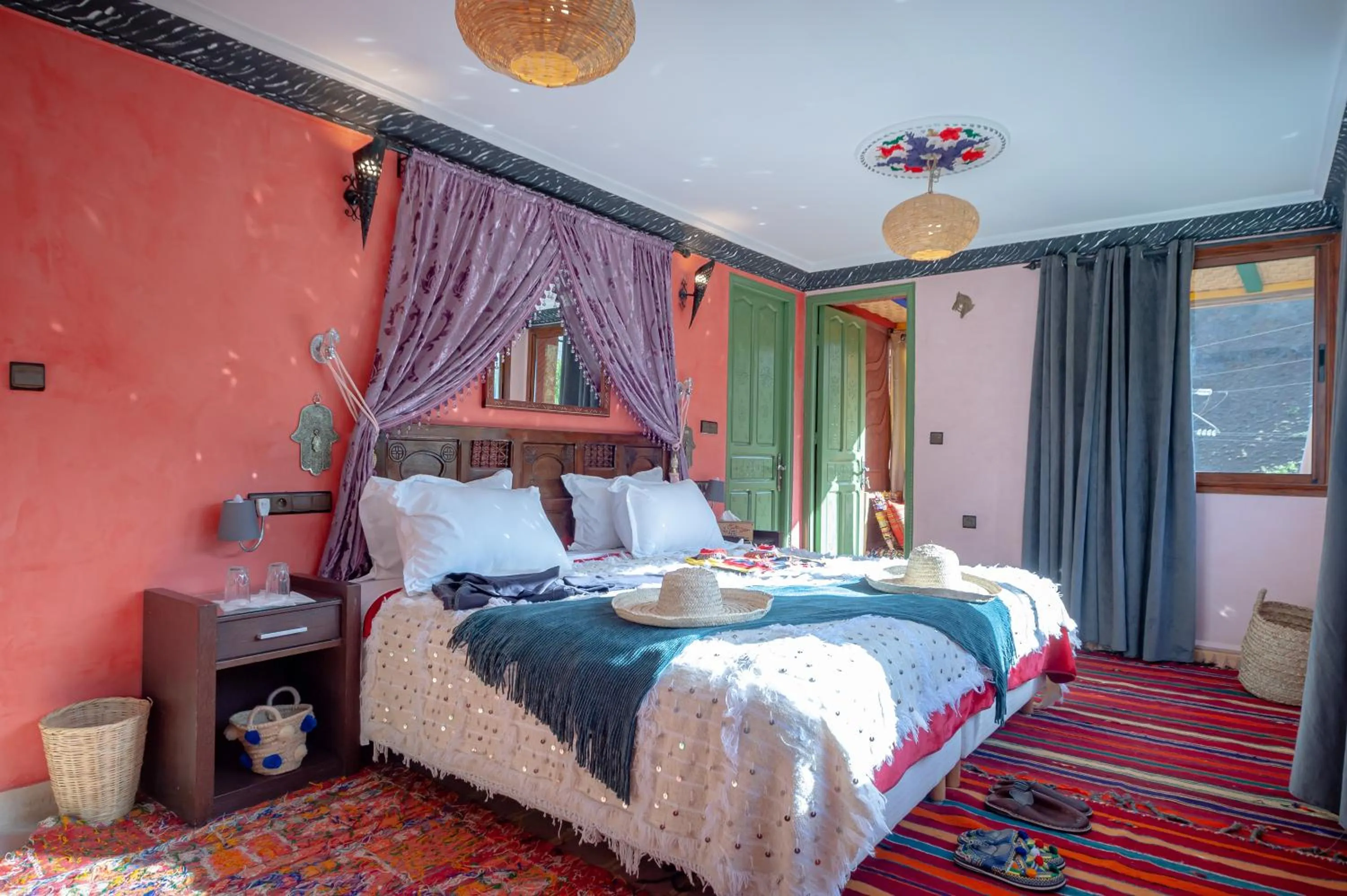 Bed in Smile House Imlil