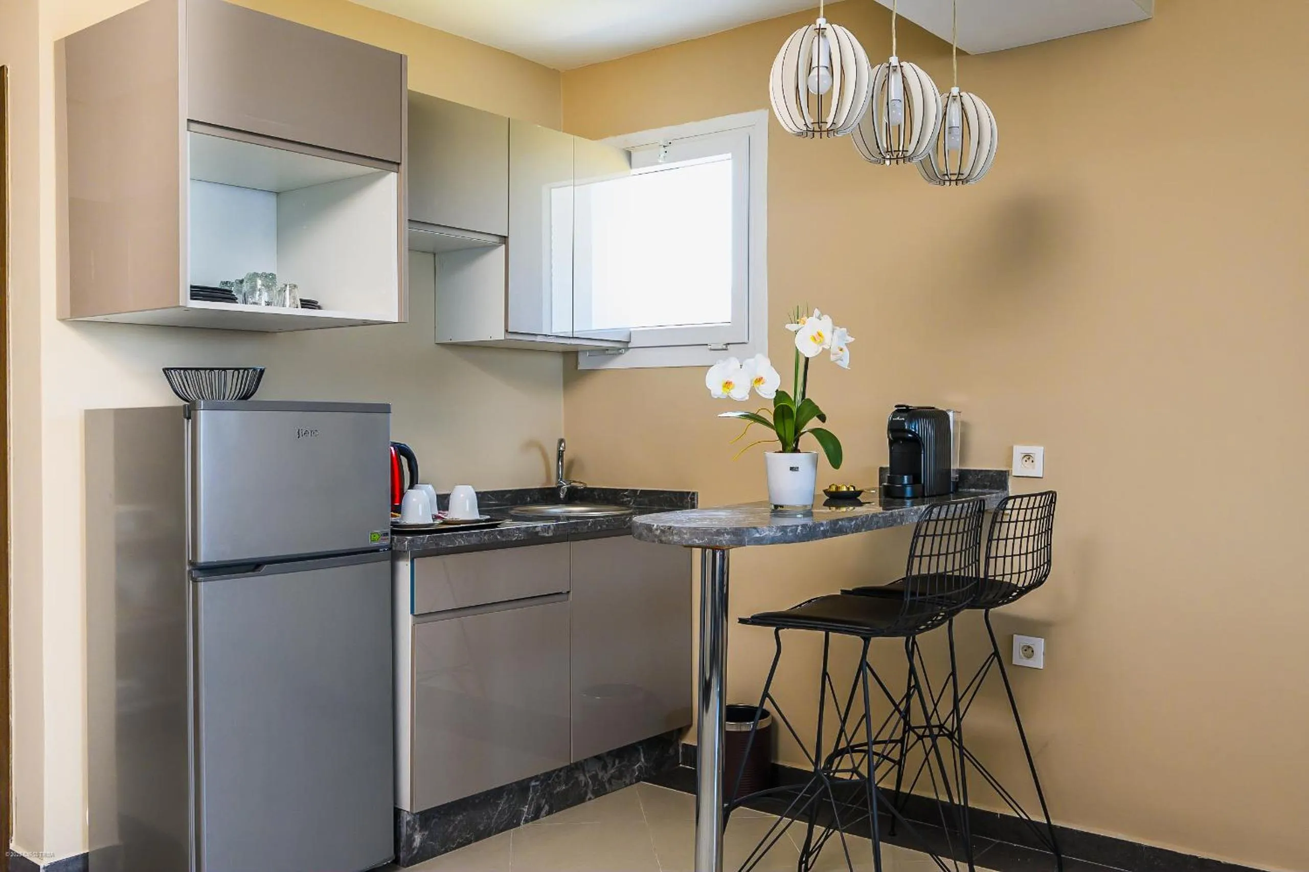 Kitchen or kitchenette in PLAYA DEL PACHA Suites Hotel