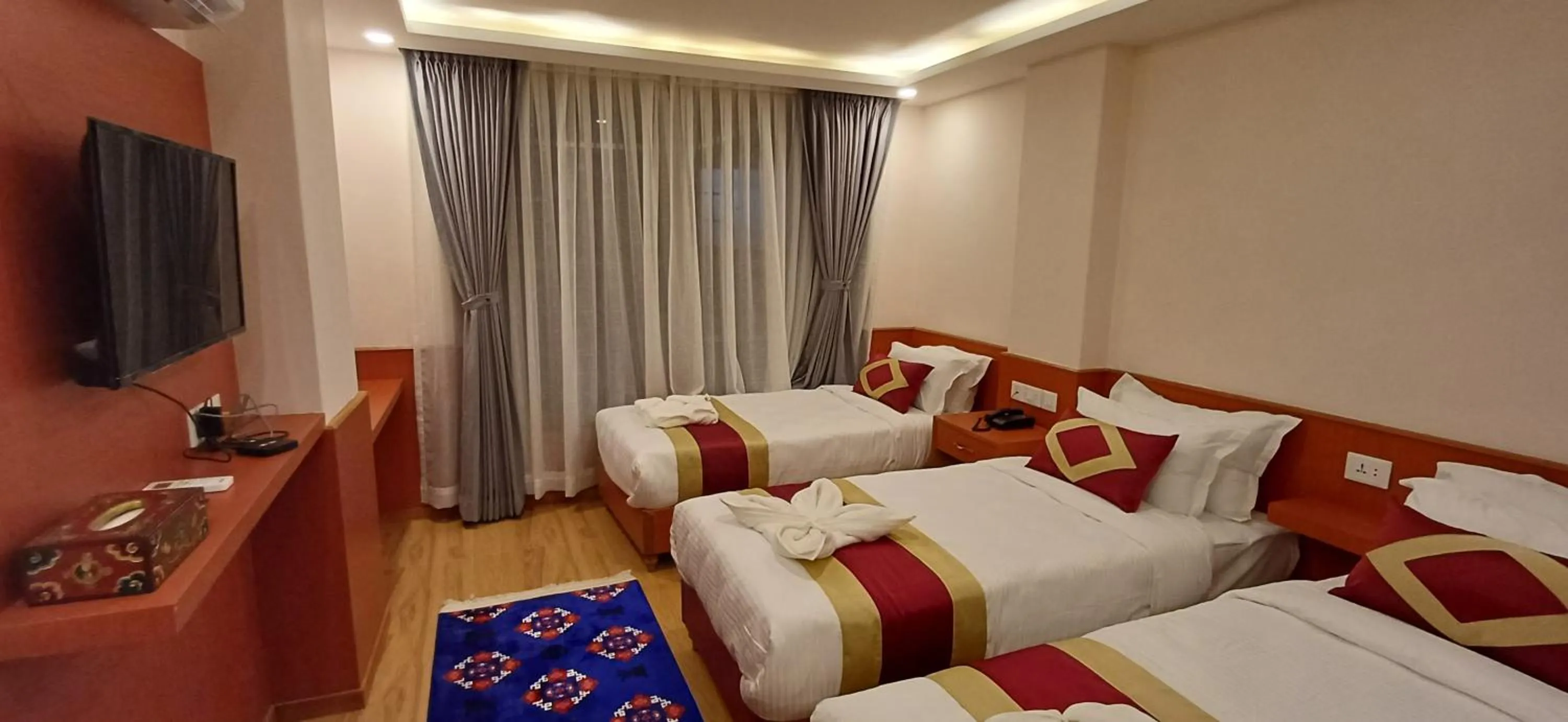 Bed in Hotel Yakroo Manang