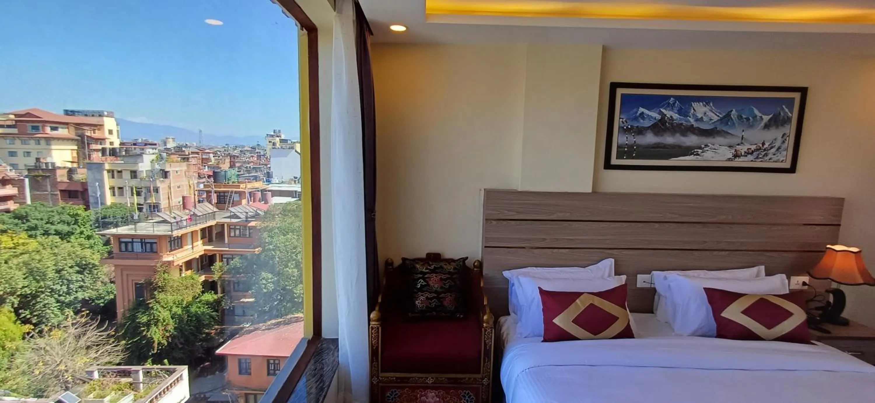 Bed in Hotel Yakroo Manang