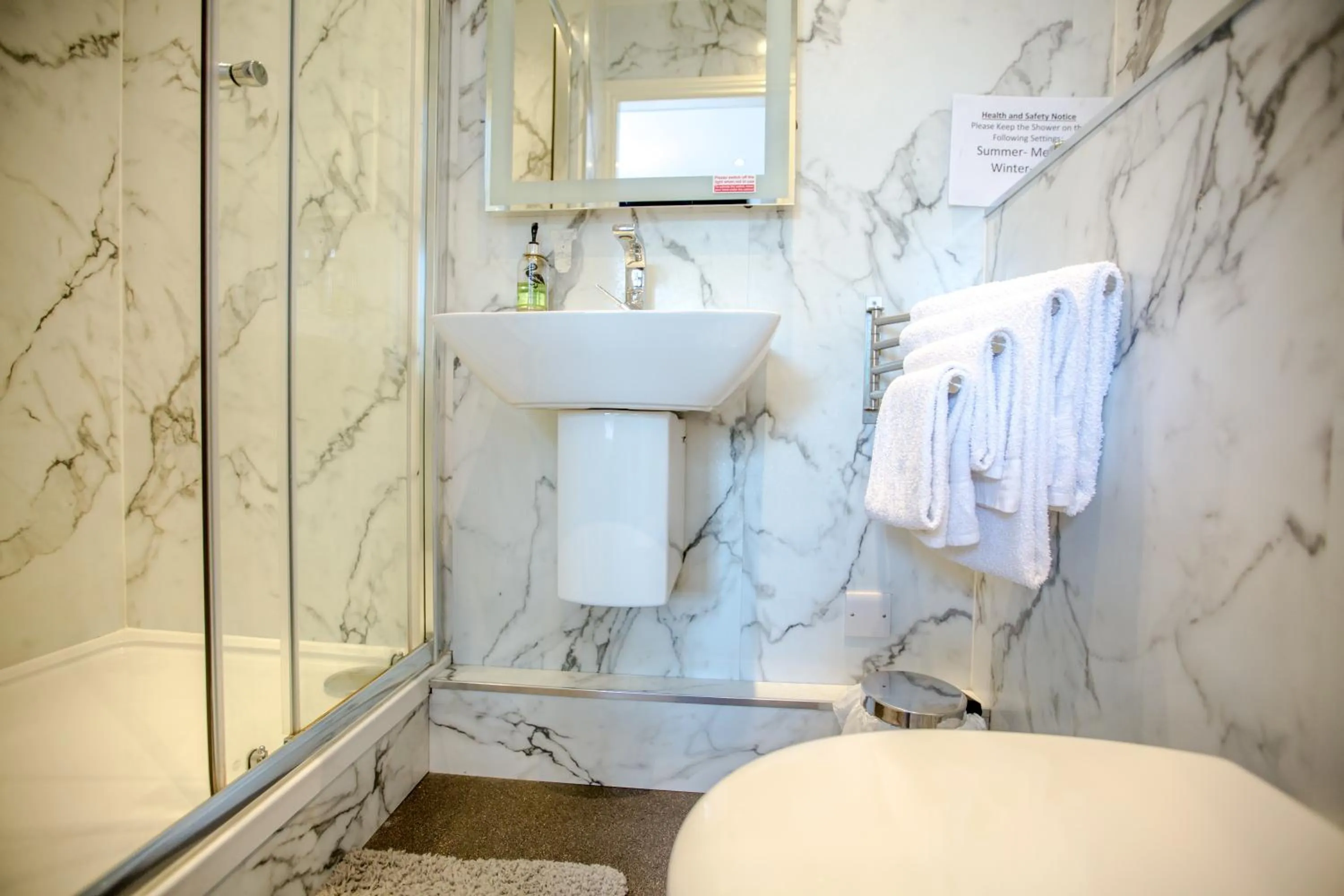 Shower in Ilkley Riverside Hotel