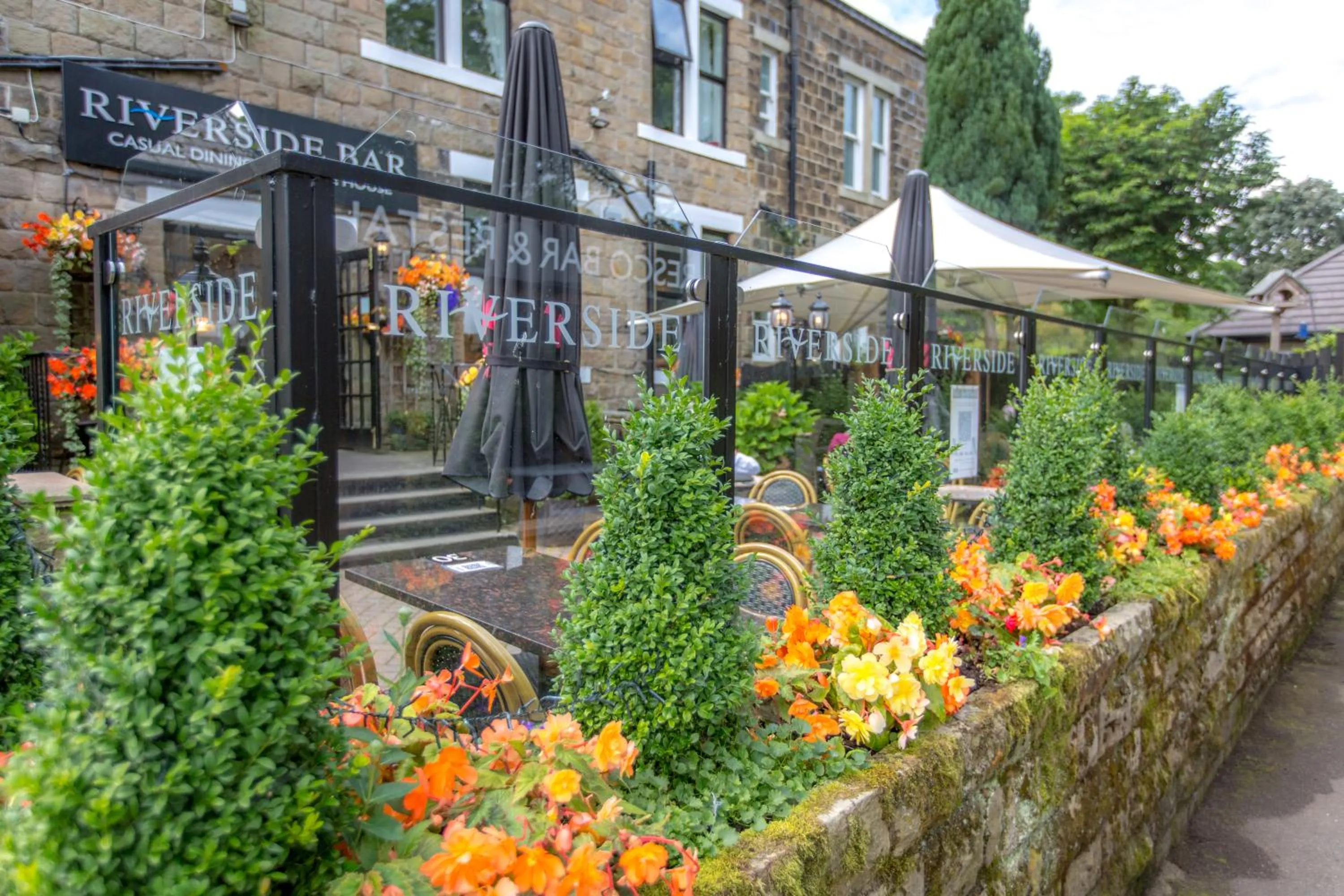 Garden in Ilkley Riverside Hotel