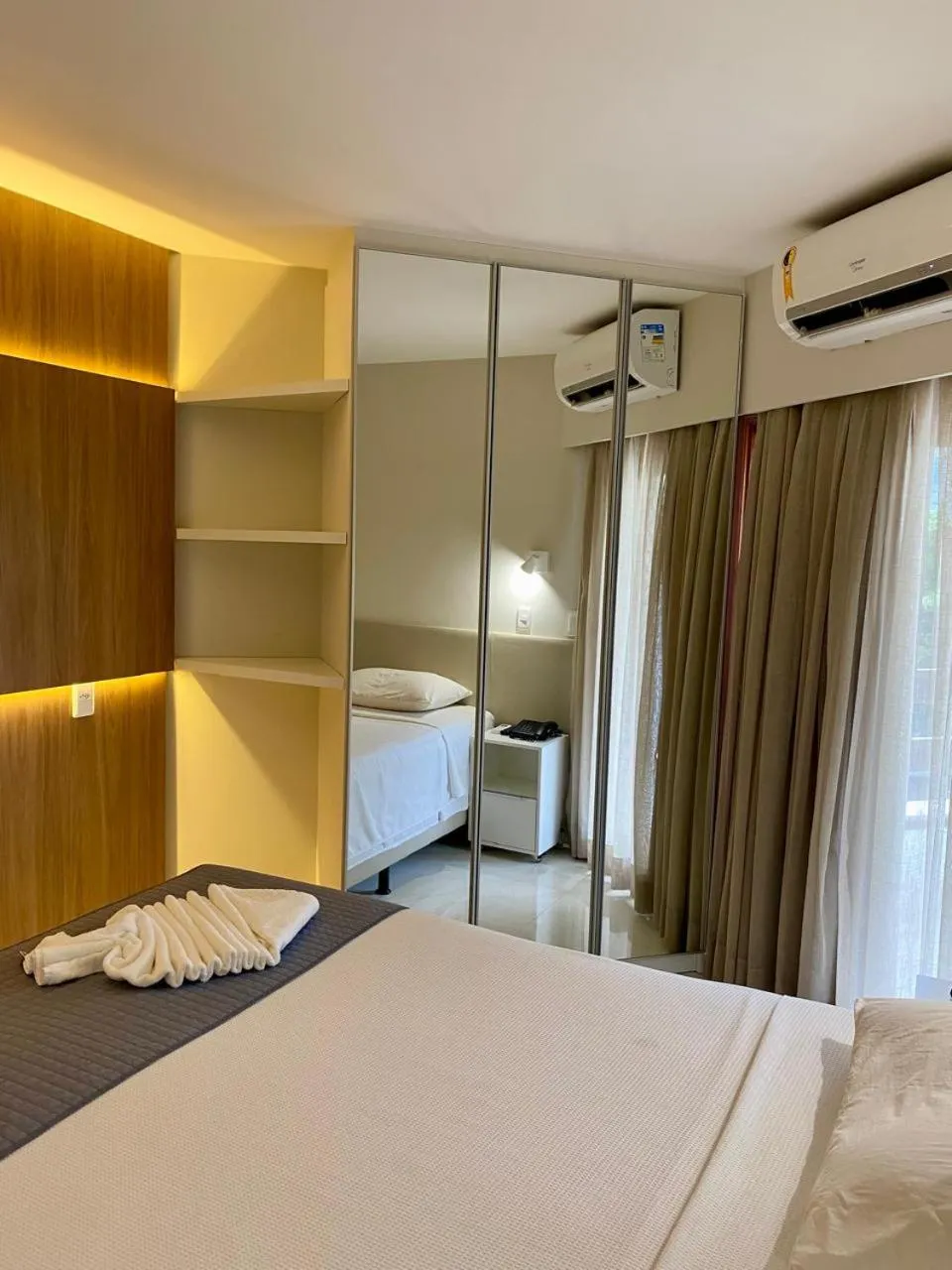 Bed in Jatiuca Suítes Resort FLAT