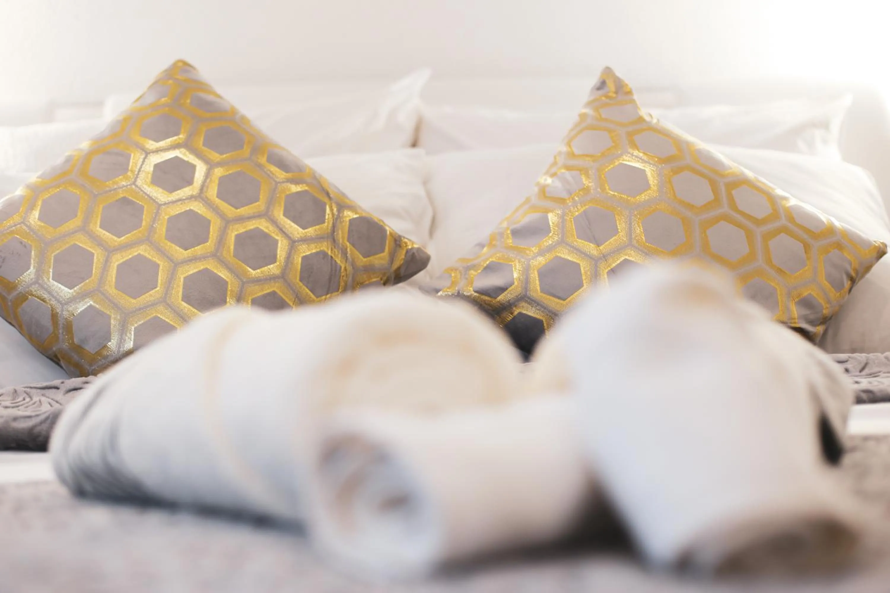 Bed in Luxury Apartment Megy