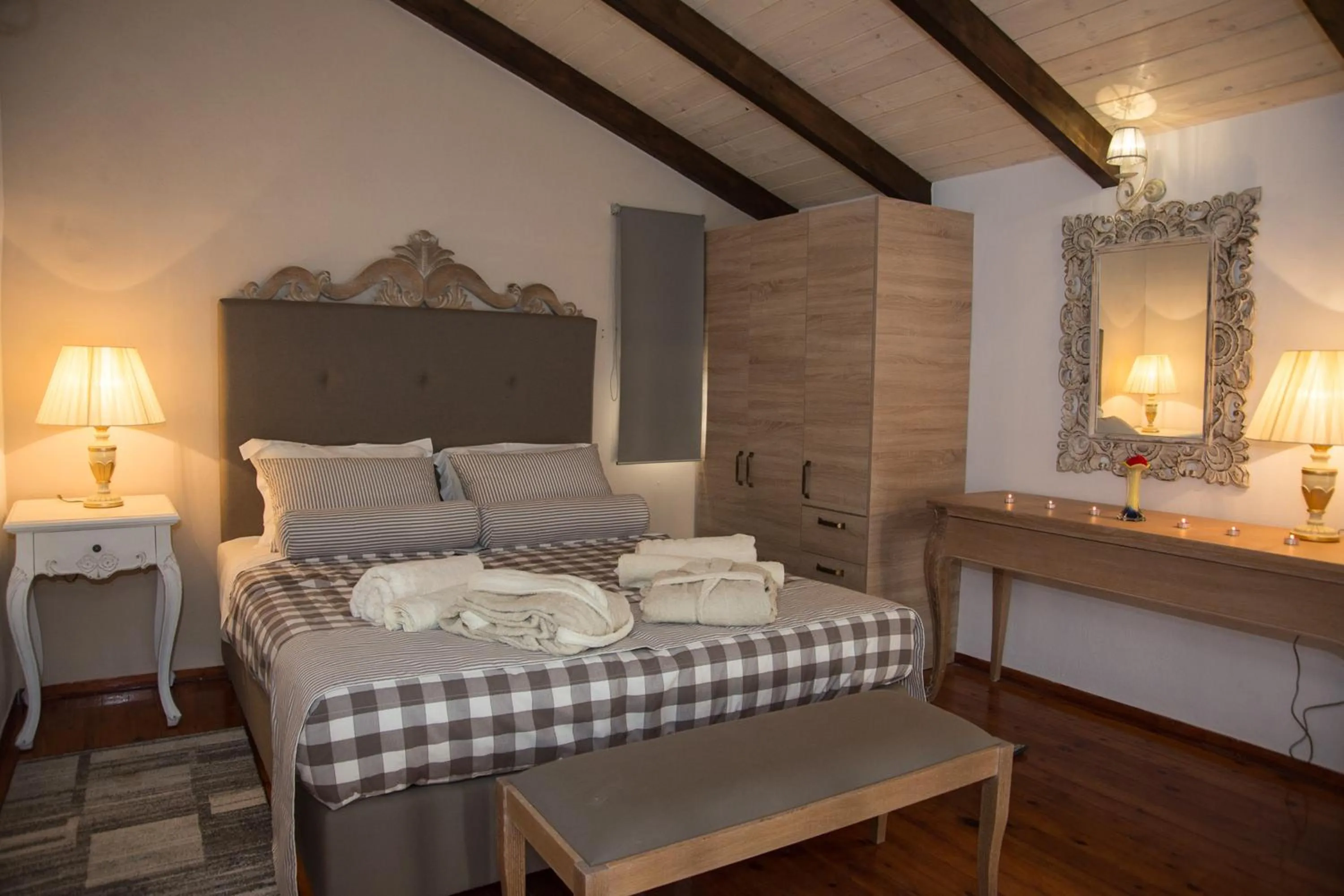 Bed in Porto Enetiko Suites