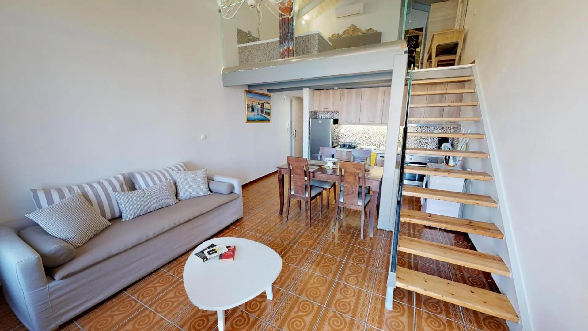 Living room in Porto Enetiko Suites