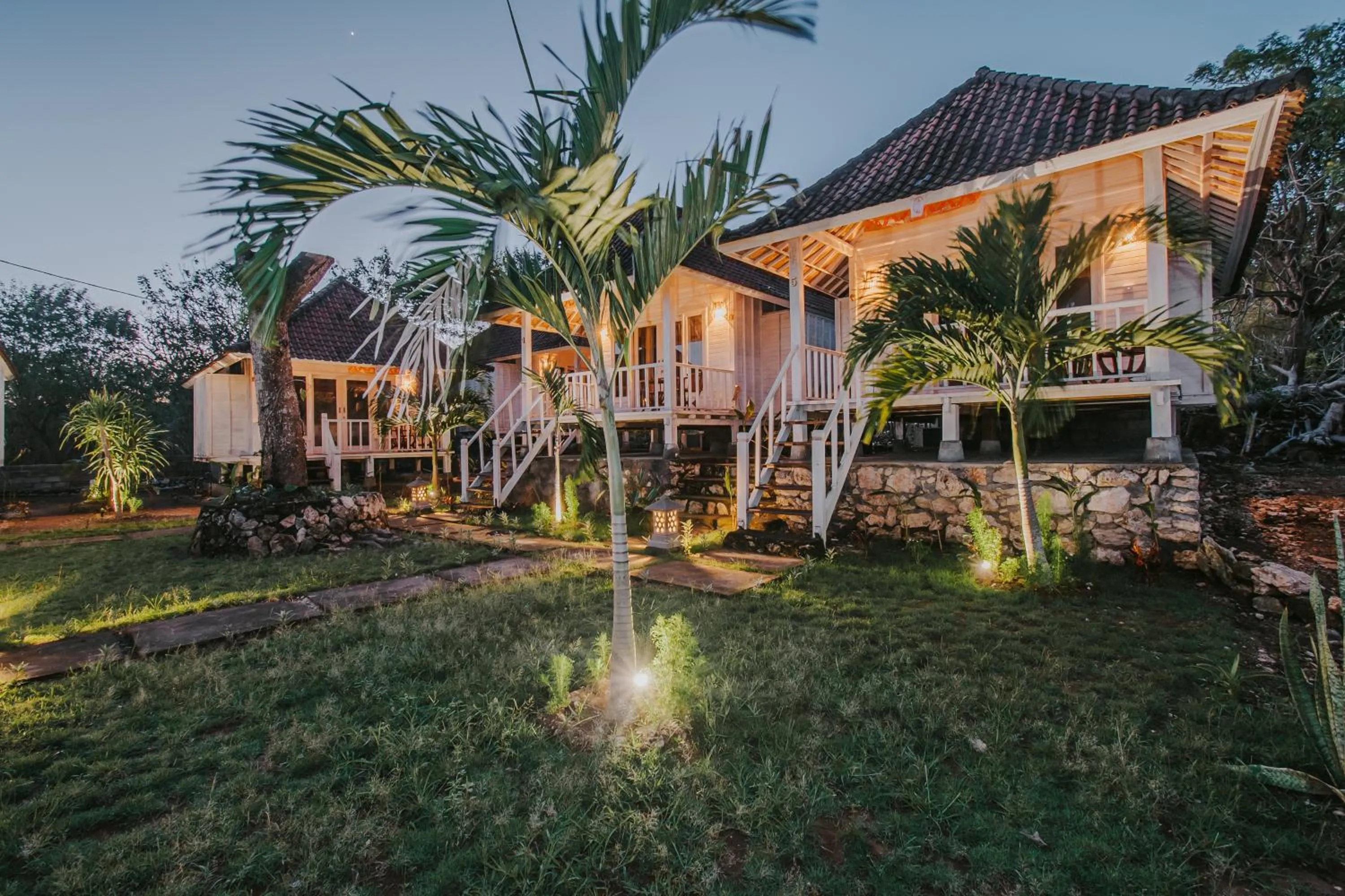 Garden view in Paluh Beach Huts