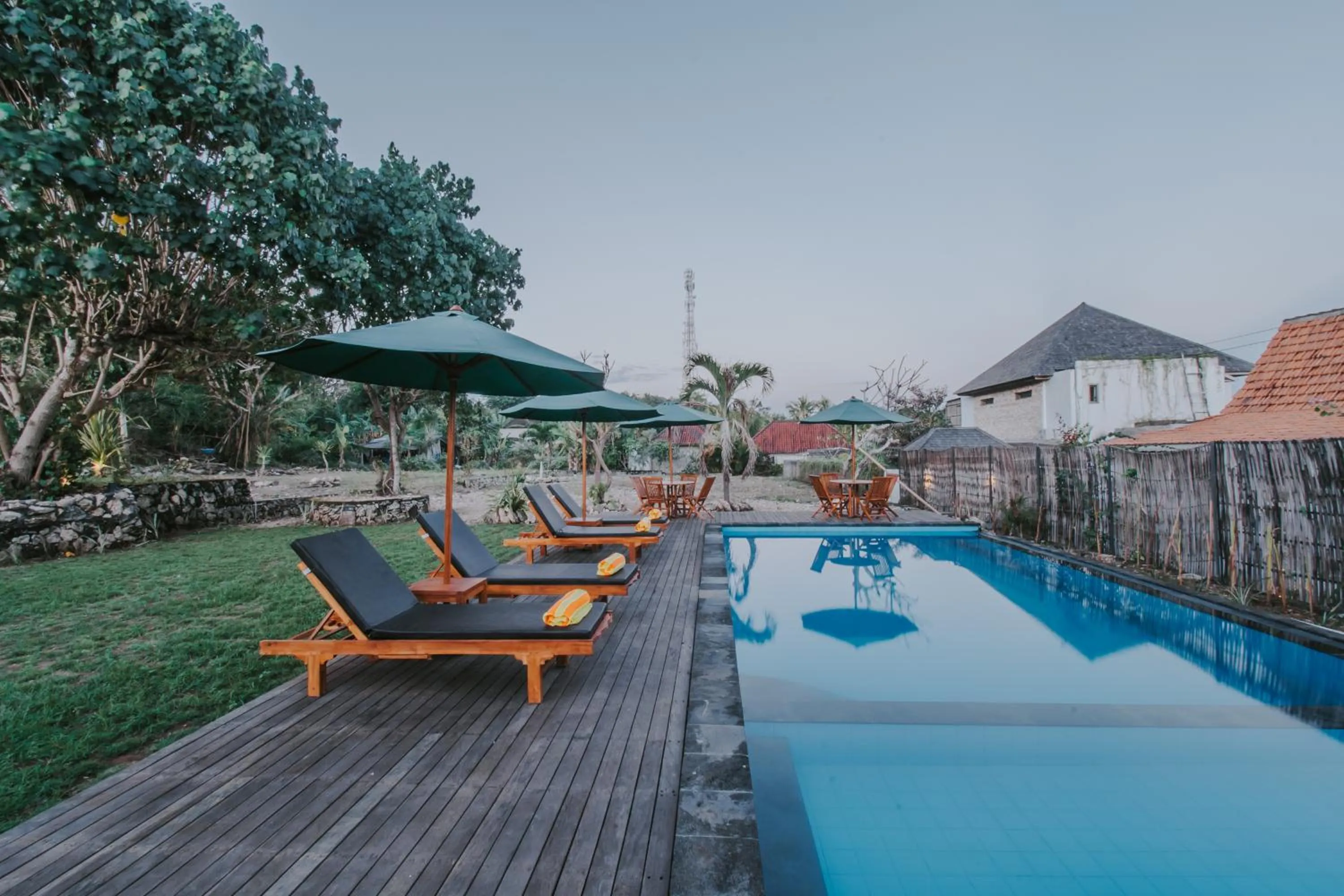 Pool view in Paluh Beach Huts