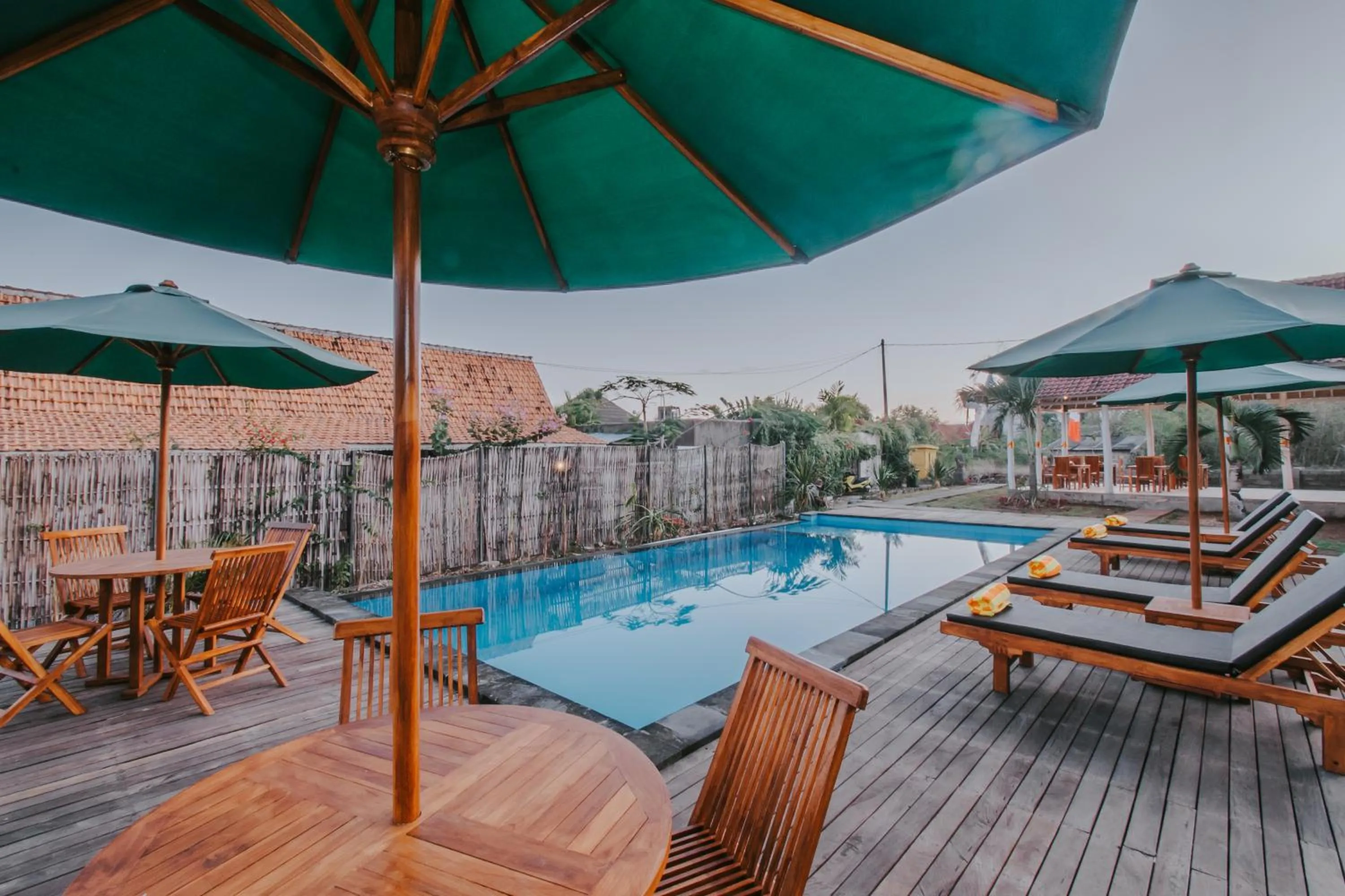 Pool view in Paluh Beach Huts
