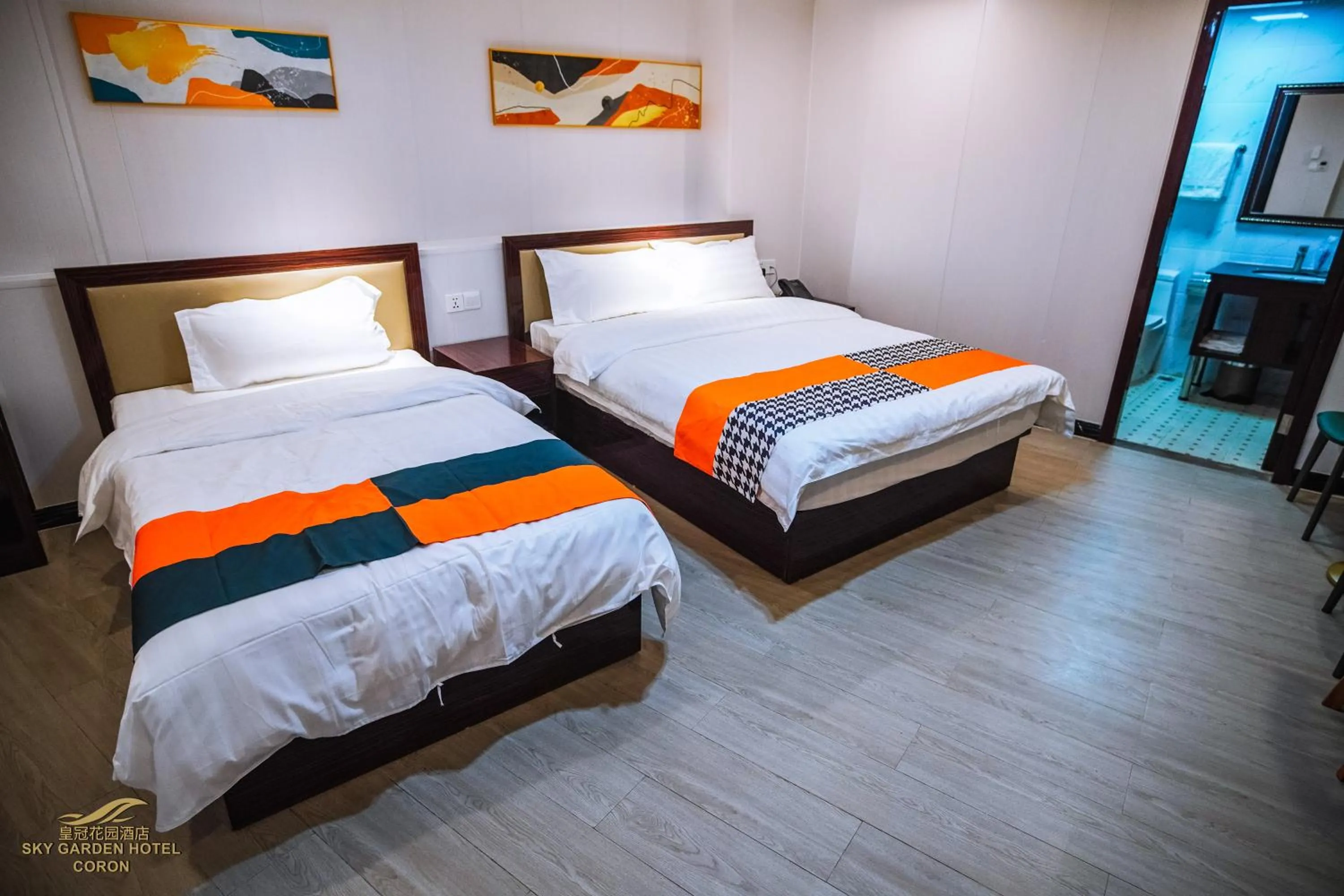 Bed in Sky Garden Hotel