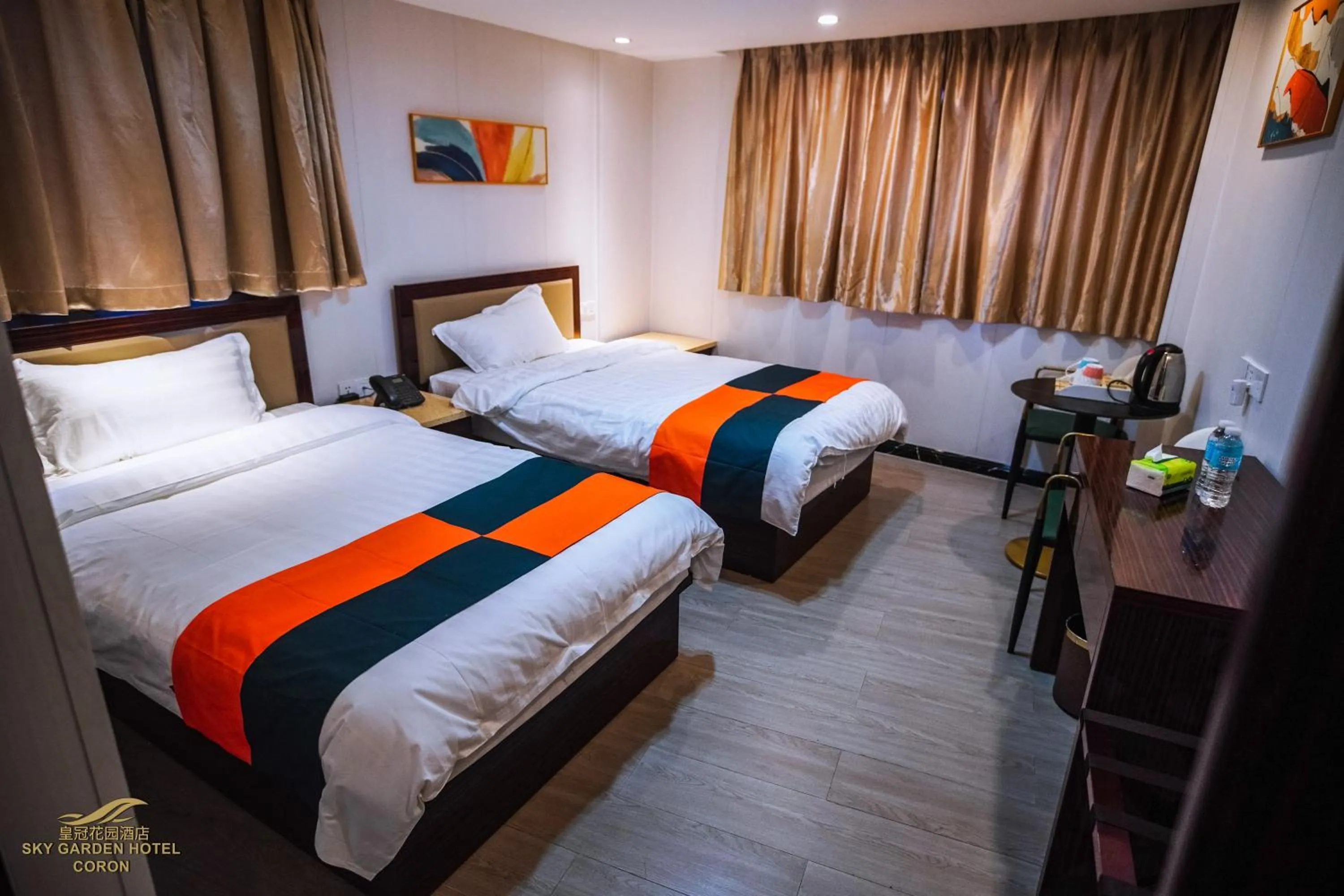 Bed in Sky Garden Hotel