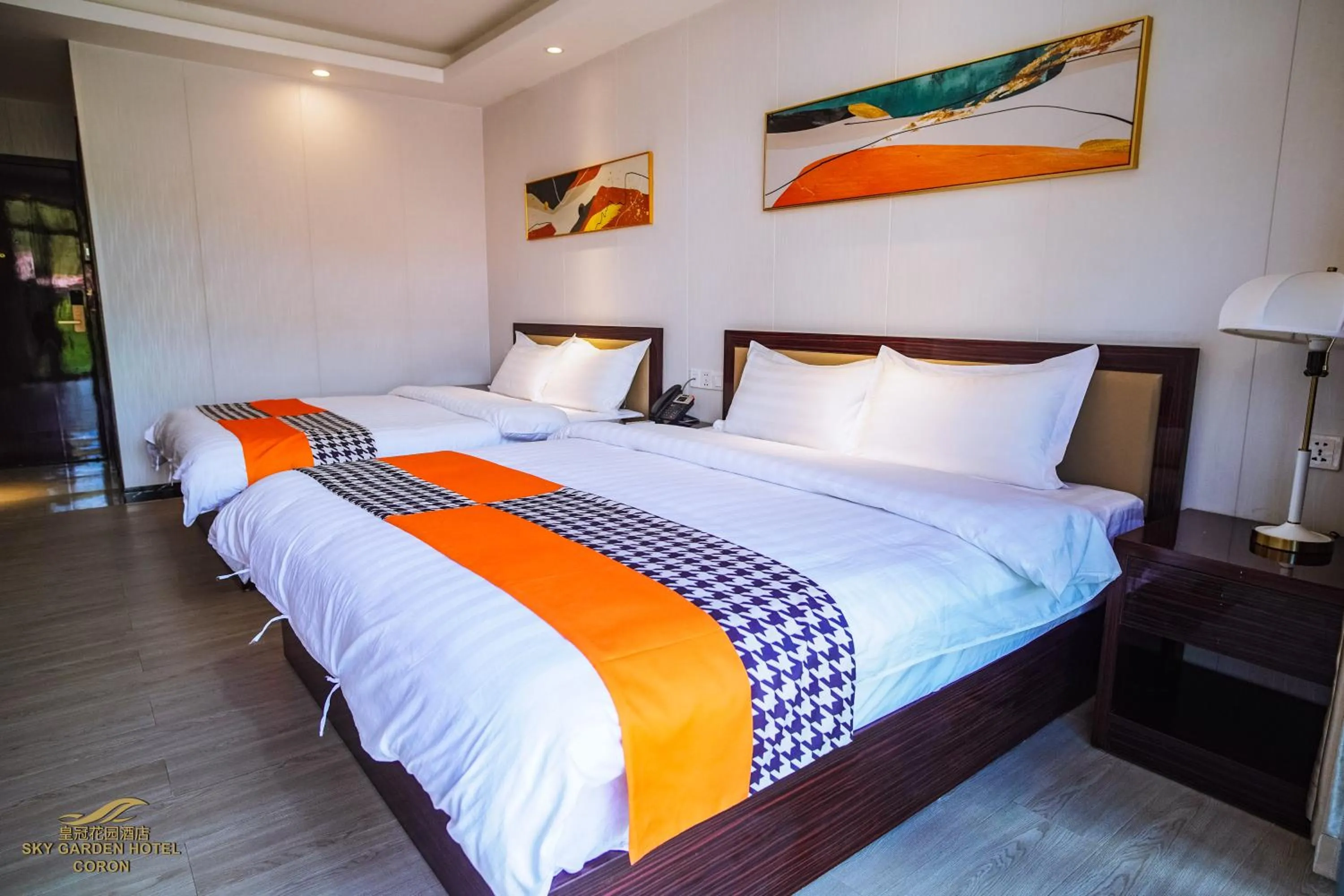 Bed in Sky Garden Hotel