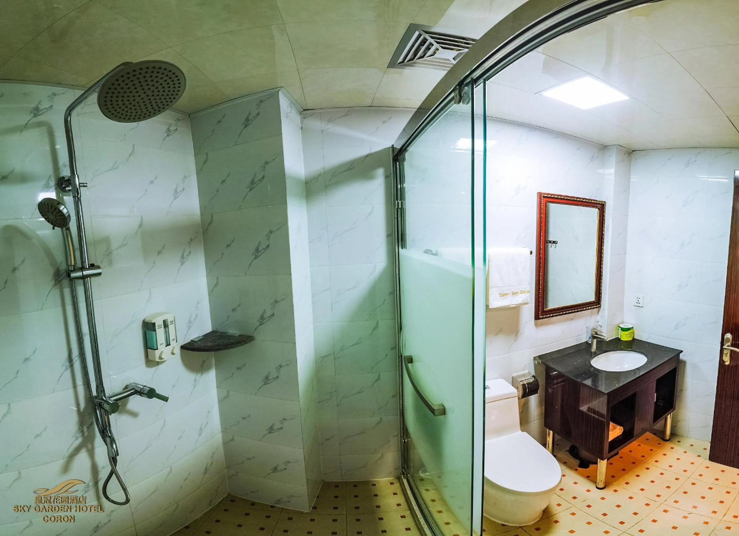 Shower in Sky Garden Hotel